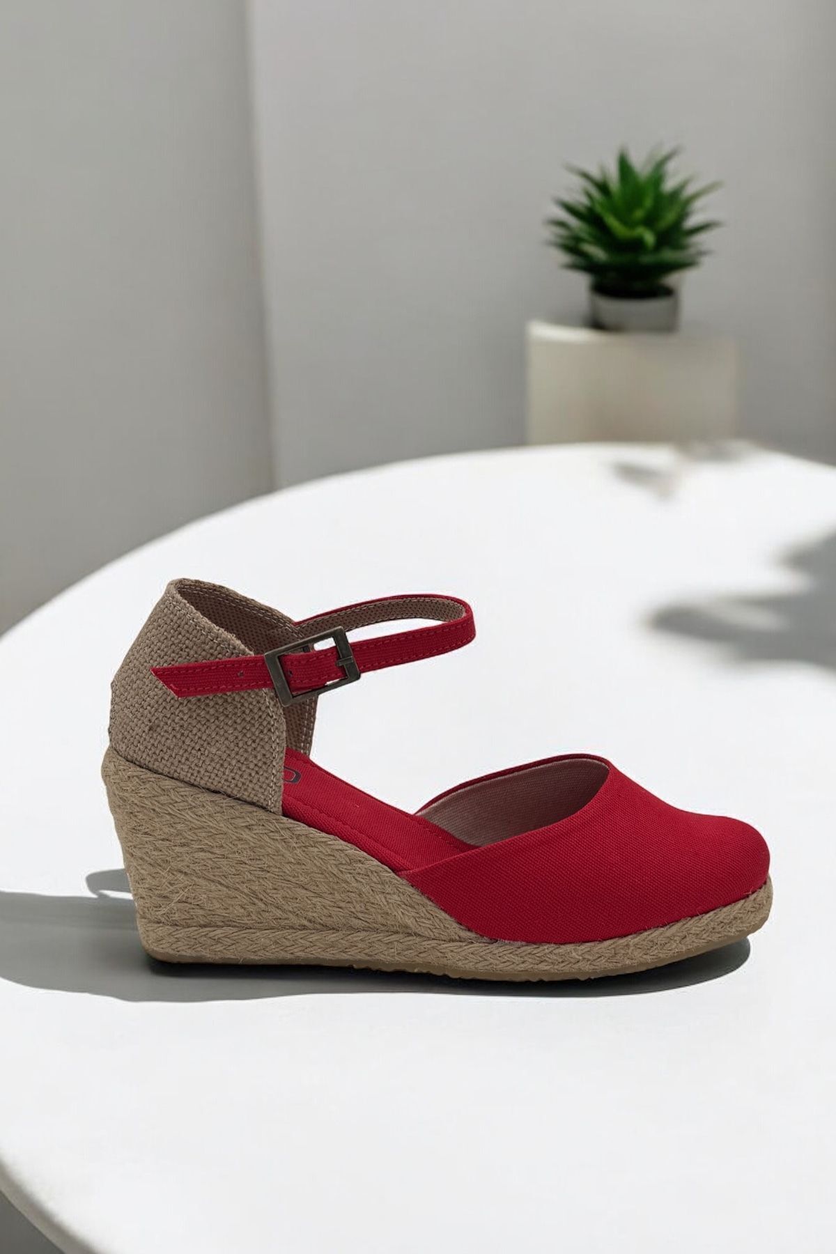 صندل زنانه قرمز Y&D Shoes | Y&D Shoes اورجینال - تصویر 5