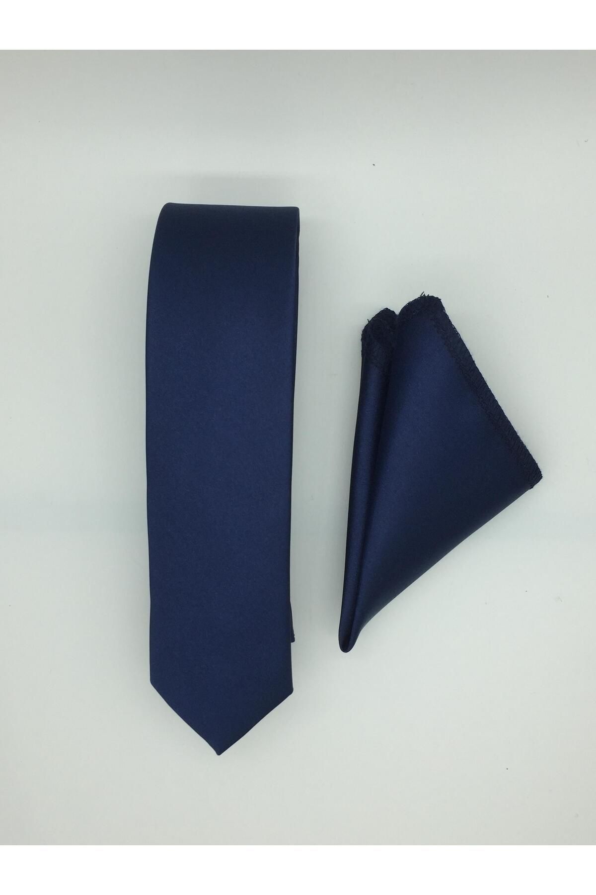 کراوات مردانه آبی سرمه ای HARES | HRSSATEN اورجینال - تصویر 3