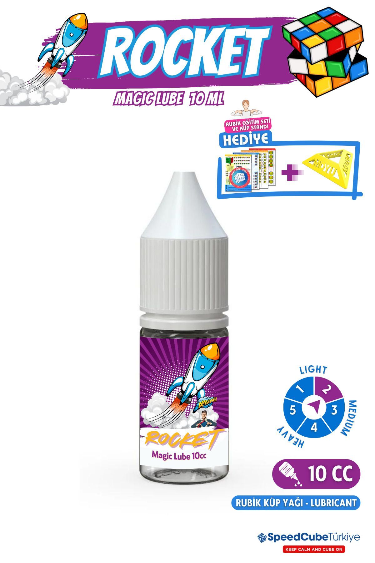 Galery Wood-Rocket No2 - Professional Rubik's Cube Oil, Brain Cube Lubricant, 10 ml 1