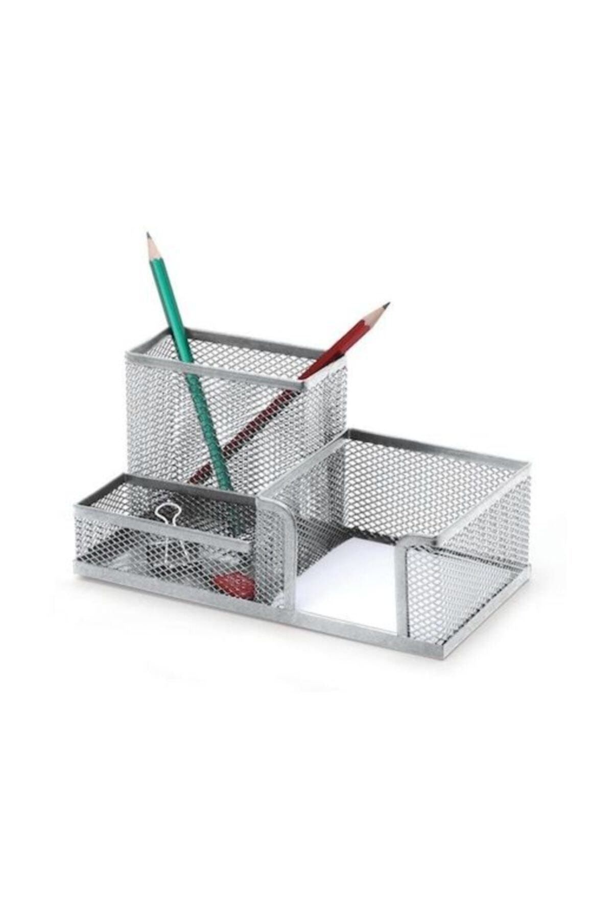 inox Suport Pentru Stilouri De Masă Combinat Din Plasă, Negru 0645 - One Size