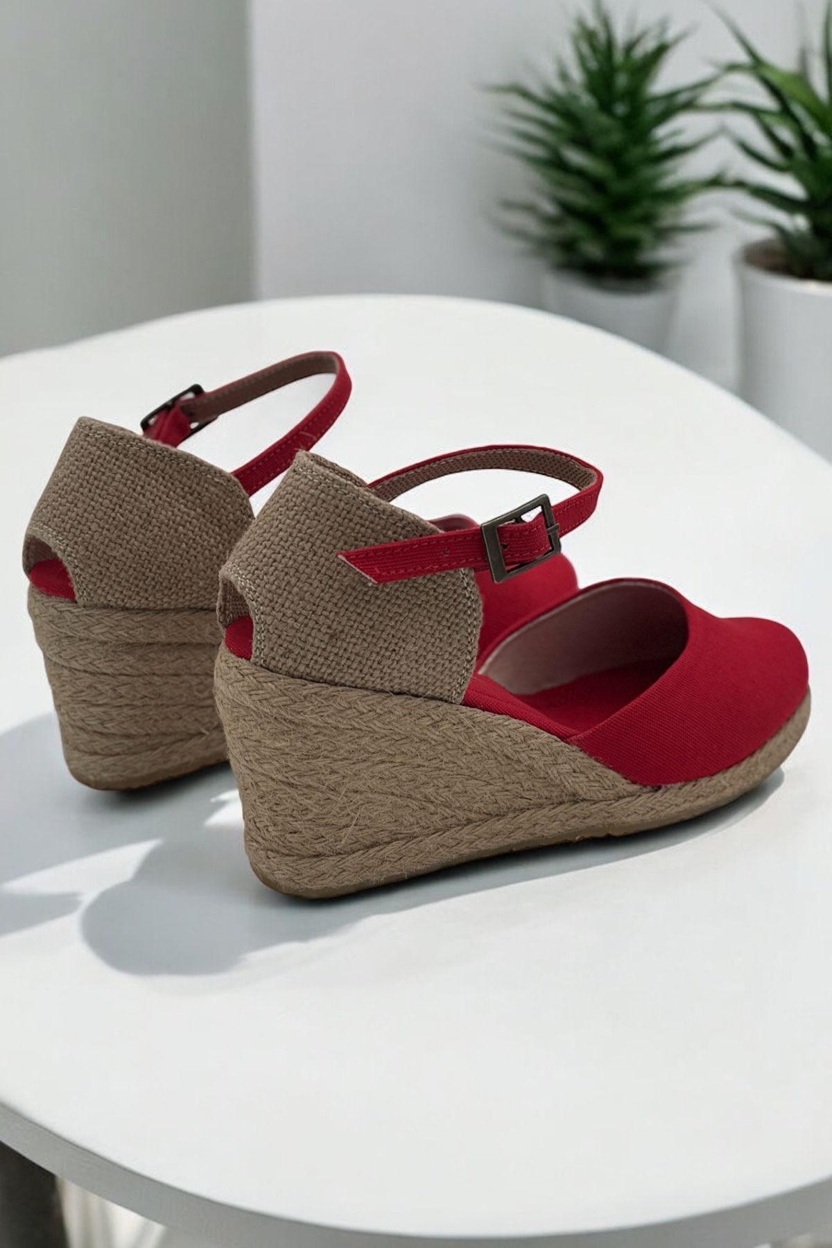 صندل زنانه قرمز Y&D Shoes | Y&D Shoes اورجینال - تصویر 7