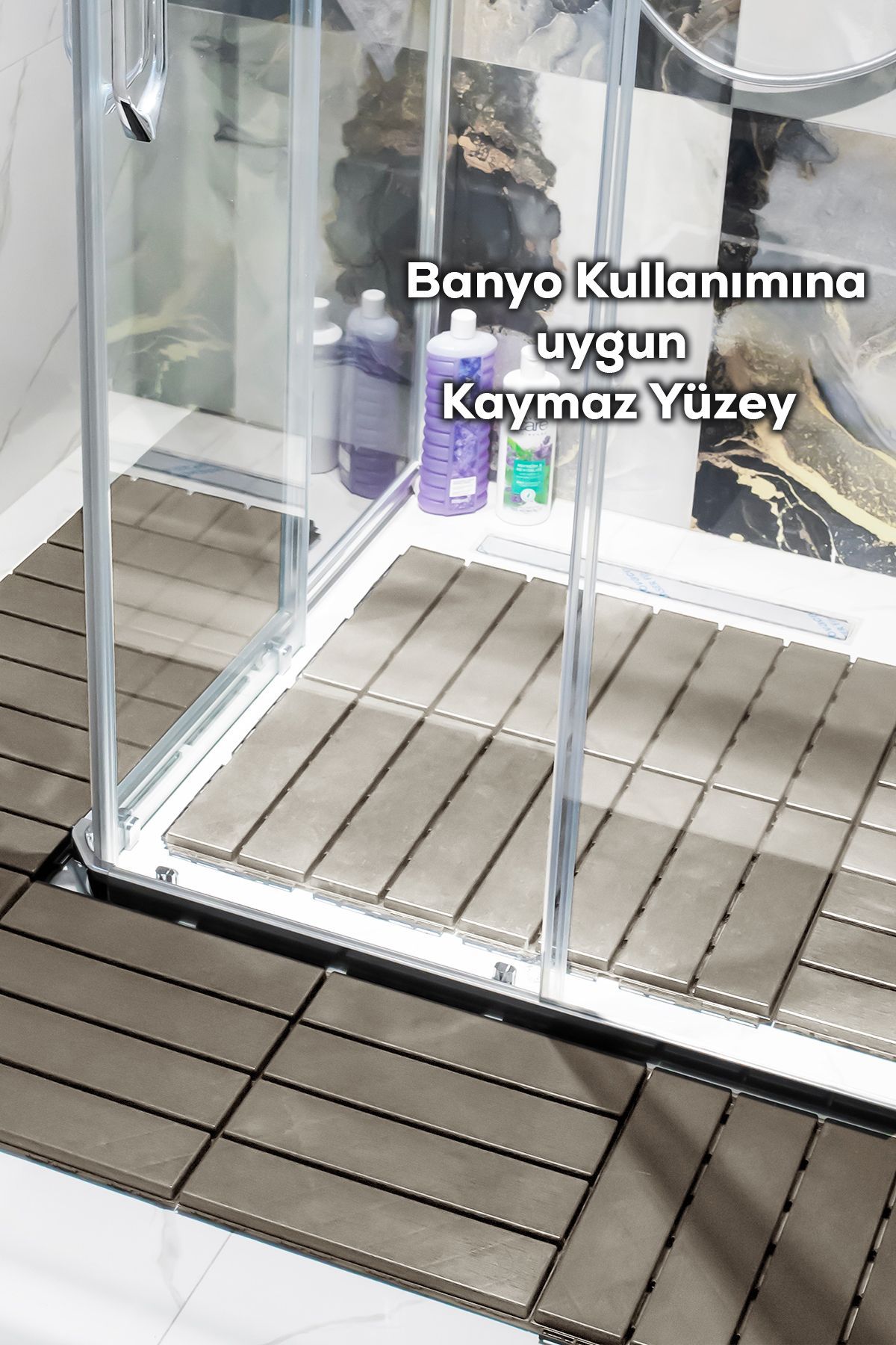 Porsima-1177 Model Placi de exterior din plastic dur - Covoraș de baie cu latte pentru balcon, terasă, podea 4