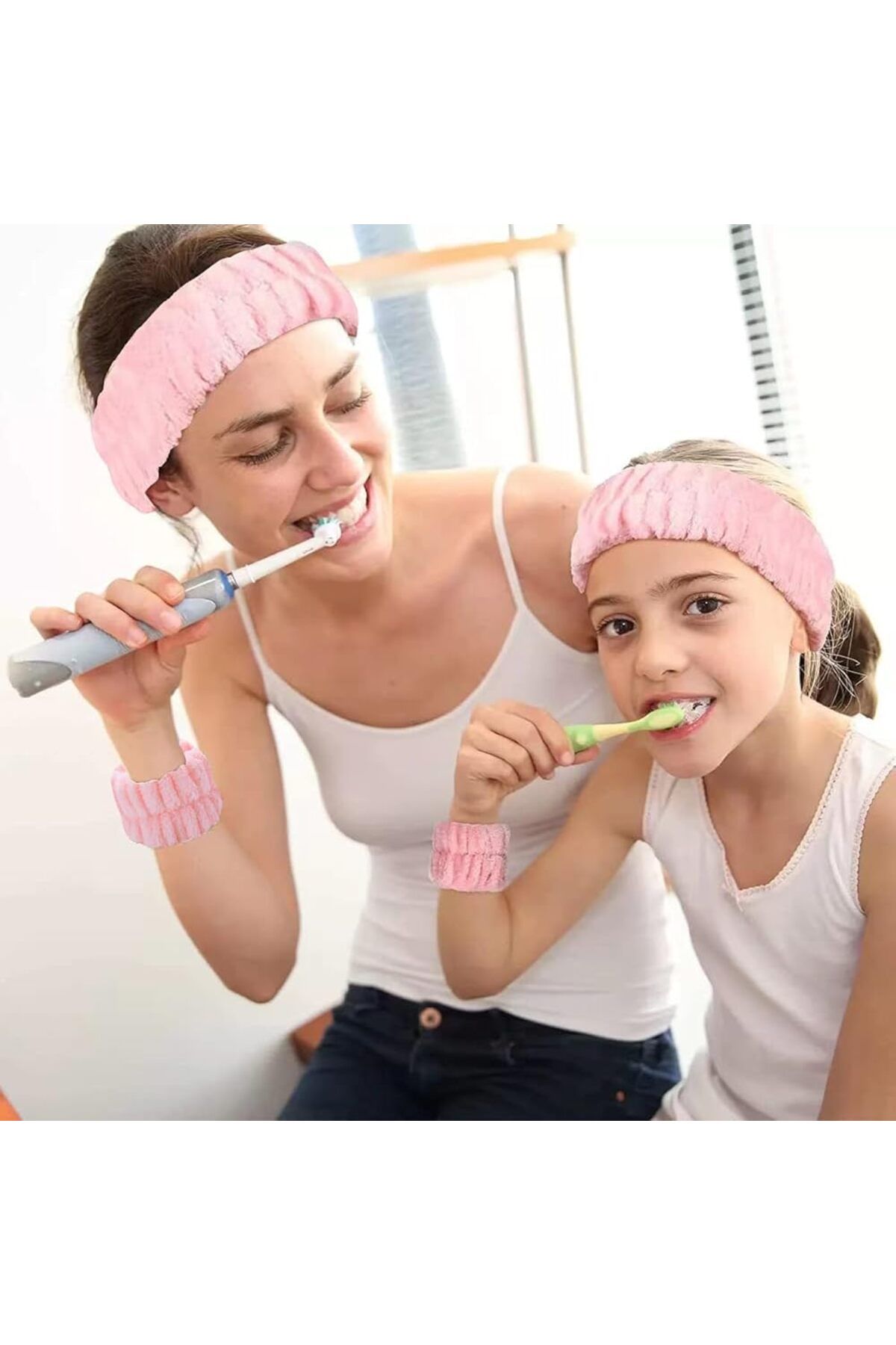 Super Soft Spa Set - 2 Pieces Towel Washing Bracelet And Elastic Hair Band Set