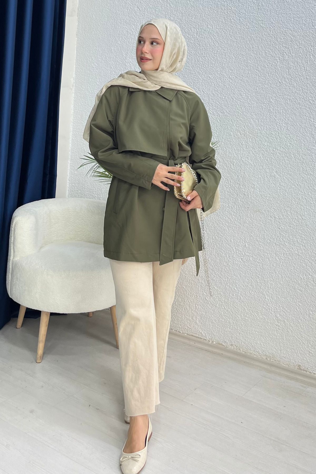 lurex moda Trenci Cu Halat Femeie - 38-40