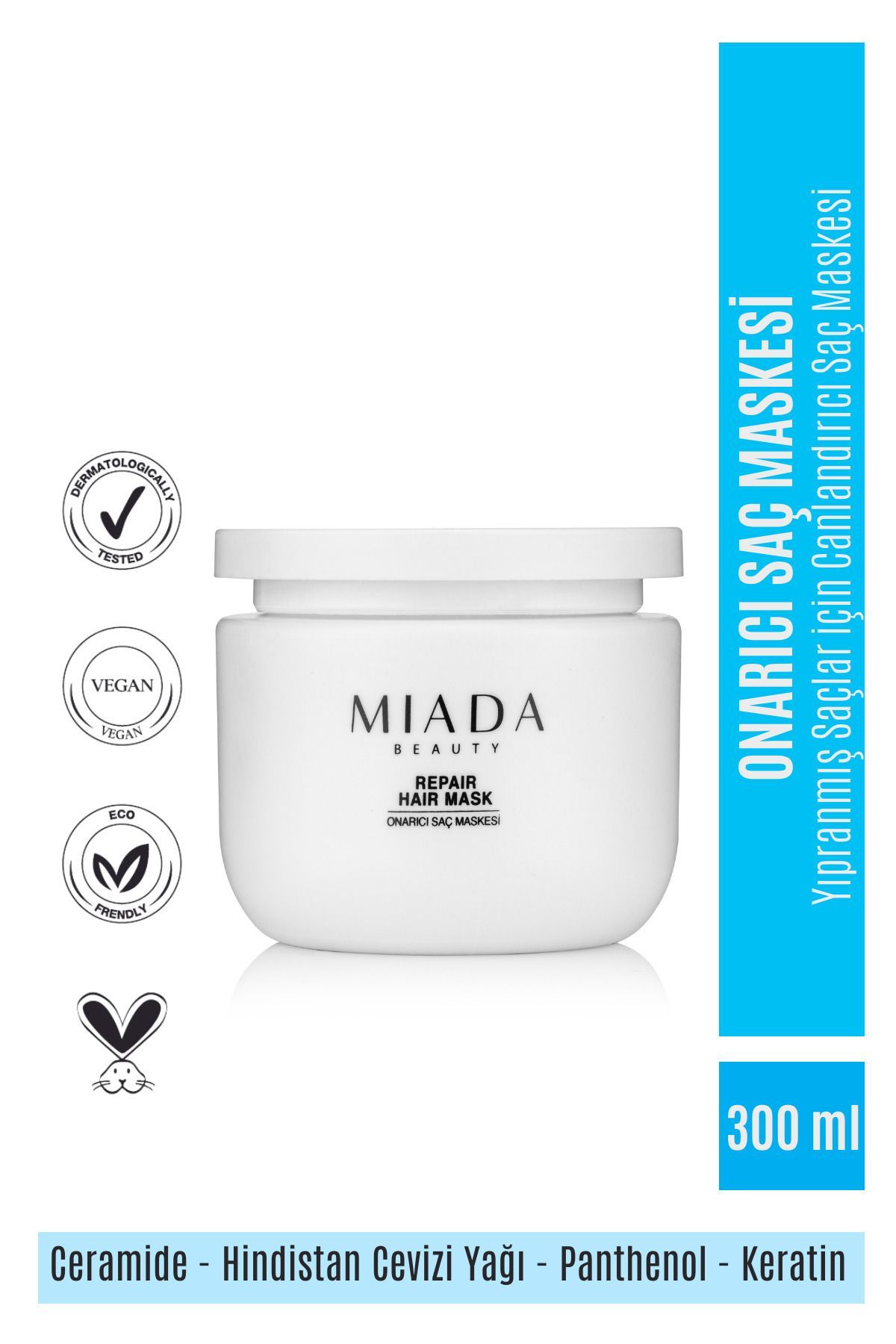 Miada Beauty-300 ml Repairing Repair Hair Mask - Hair Thinning and Shine-Free 1