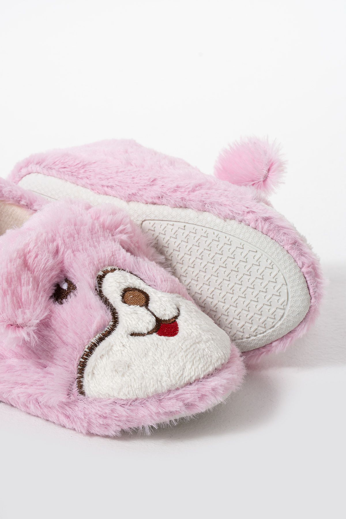 Moda Devrin-Pink Children's Shoes with Rabbit Figure - Home Shoes 8