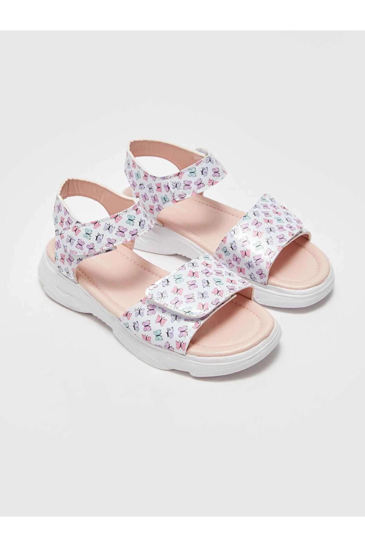 LC Waikiki-Κοριτσίστικα σανδάλια Lcw Steps - εμπριμέ και Velcro 1