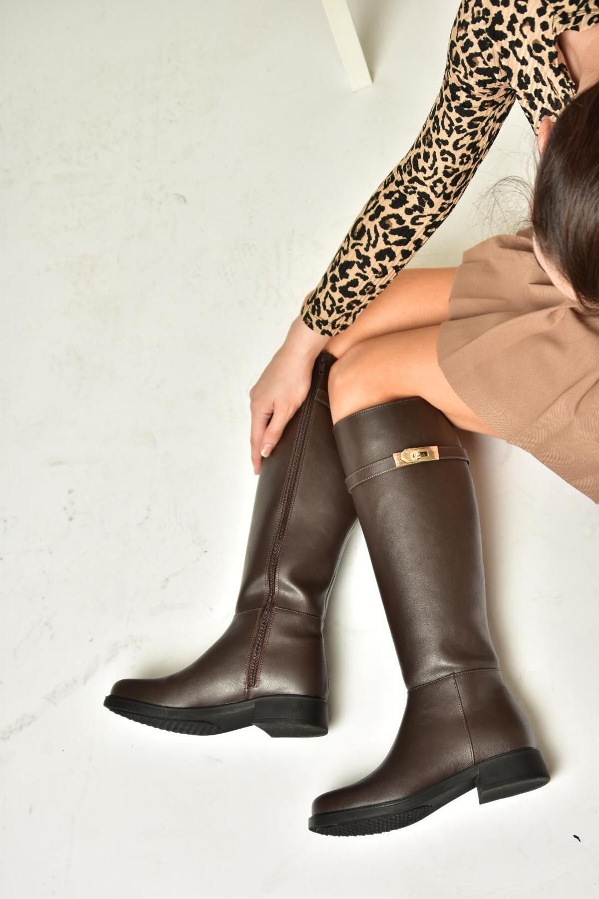 Fox Shoes-R 312225309   Braune klassische Damenstiefel 4
