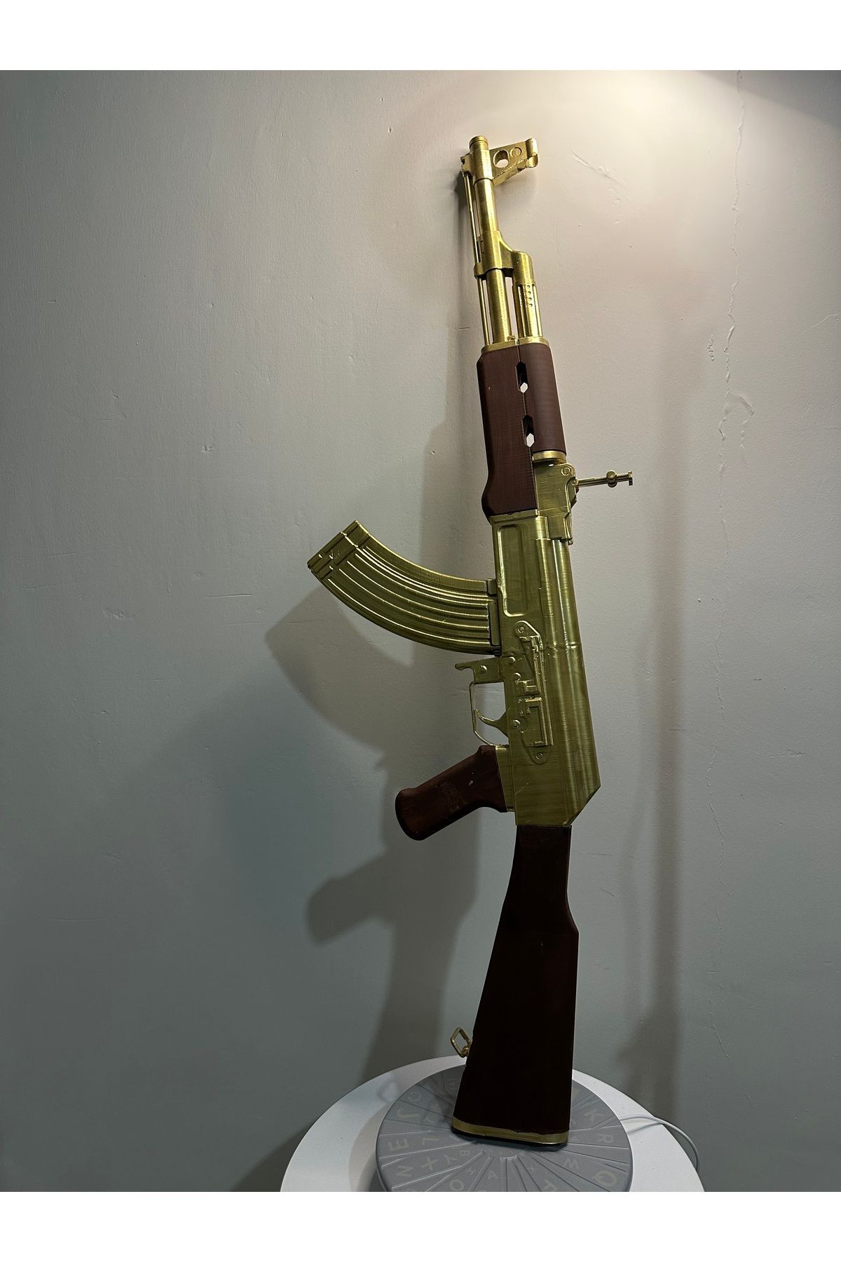 NKATEİLER-Ak-47 Gold Kalashnikov 1/1 Scale Real Size - Not a Toy Not a Game-Proof Decor 2