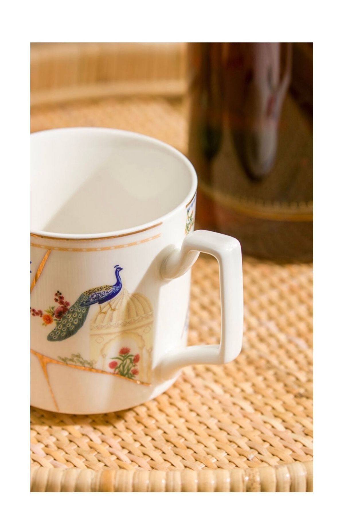 LC Waikiki-Lcw Home Ecru Printed Porcelain Mug 360 ml 2