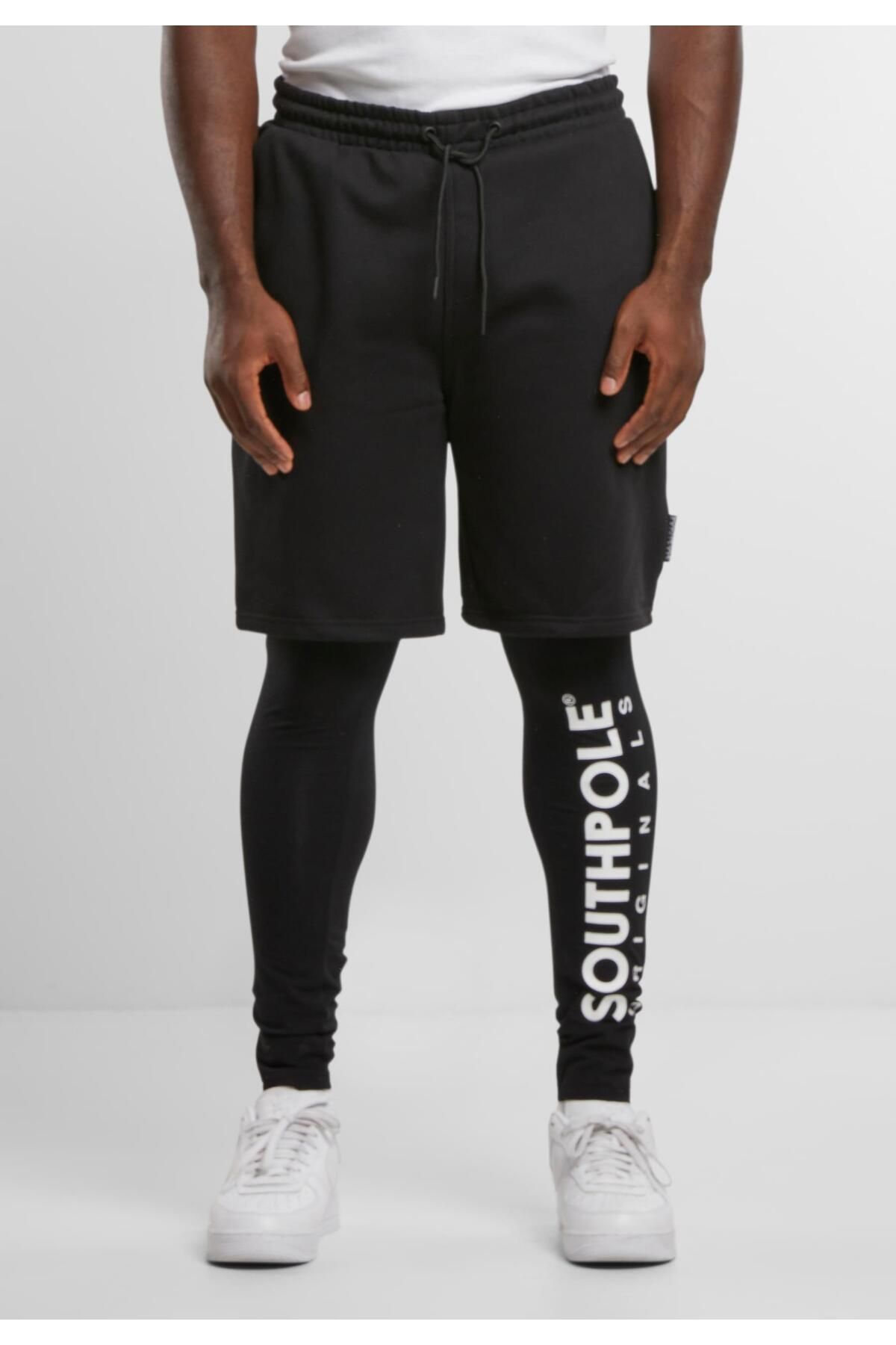 Southpole-Herren Southpole Fleece-Shorts mit Leggings 7