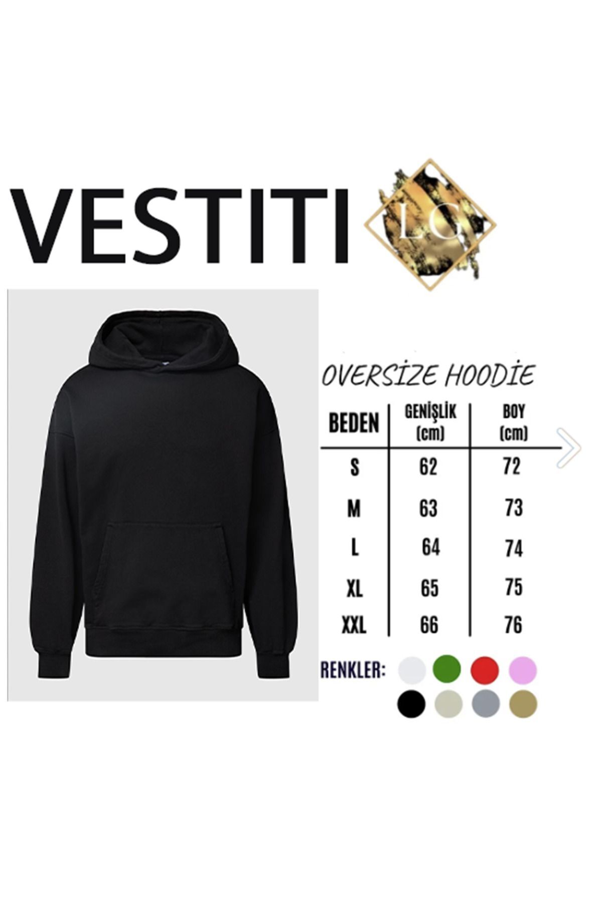 LA GULER-Χειμερινό Unisex Oversize Φούτερ - Crew Neck, 3 Κλωστές Βαμβακερό, Fleece 3
