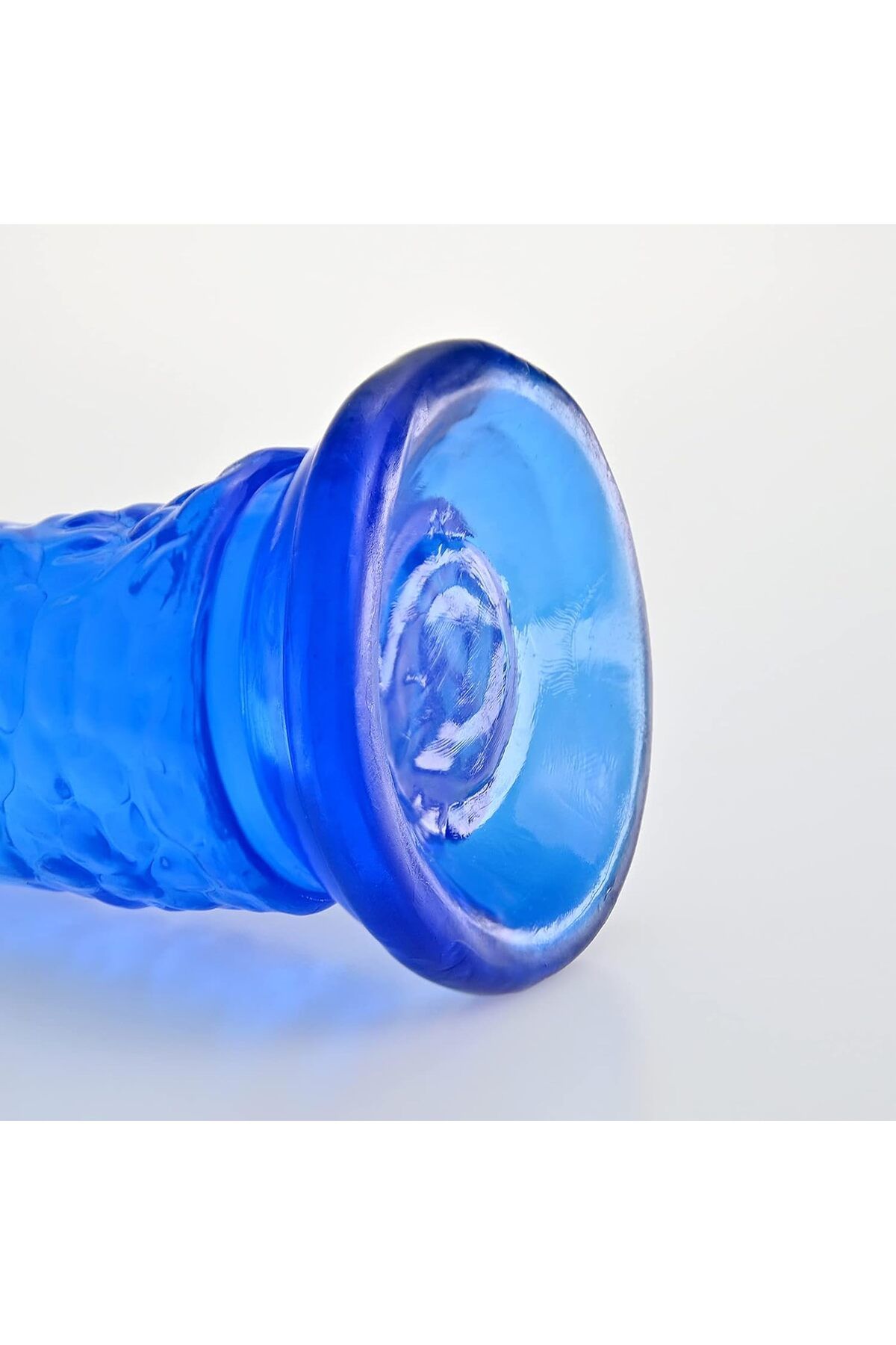 Yumurtalıksız Anal Vajina Realistik Jel Dokuda Ultra Yumuşak Şeffaf Mavi 21 Cm Penis Gerçekçi Dildo 6