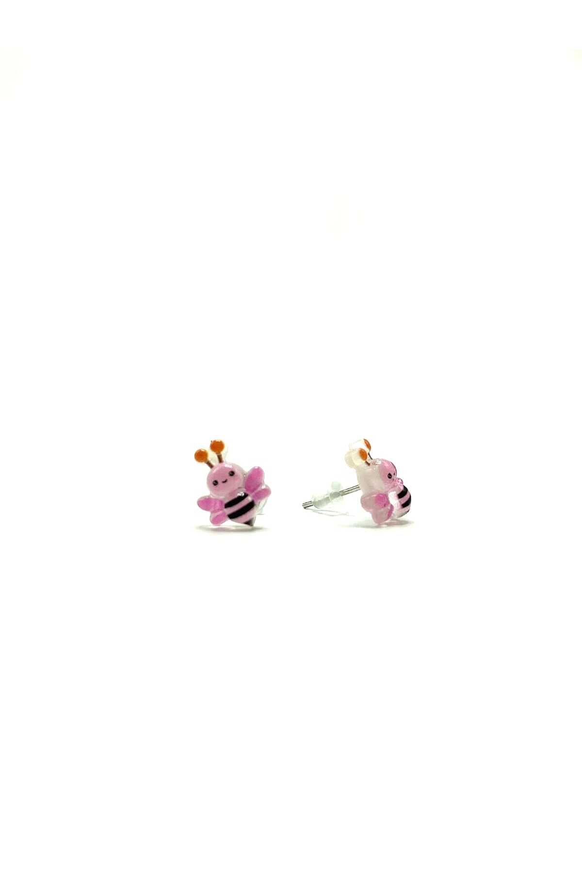 Pink Bee Design Kid's Earrings