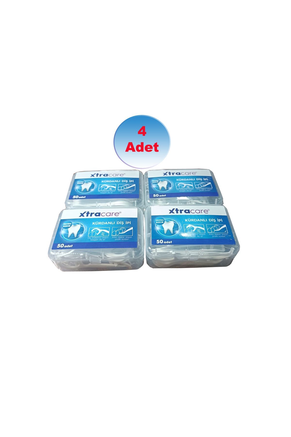 Xtracare Kürdanlı Diş ipi 50 li (4 Adet)