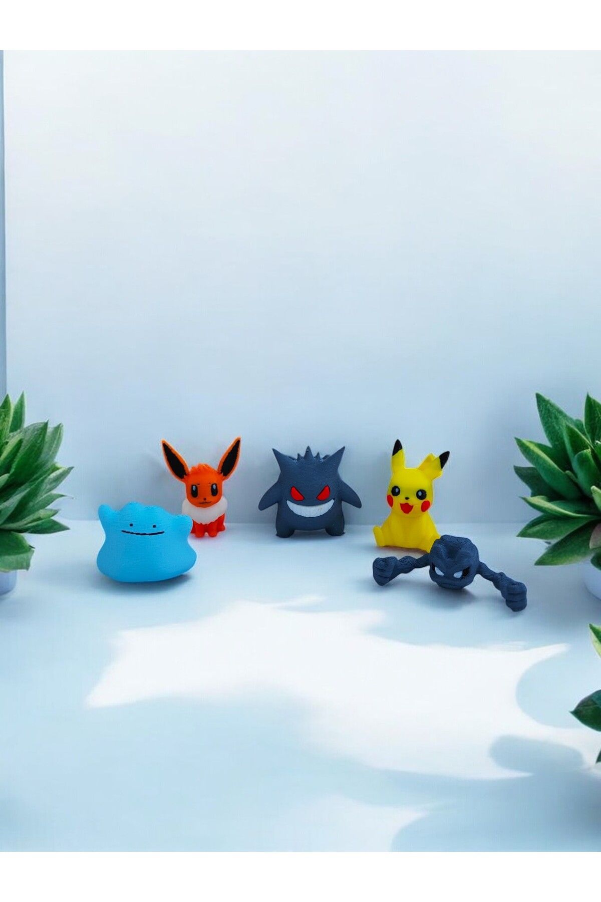 GrafikModa-Pokemon Mini Series - Pack of 5 Eevee, Geodude, Pikachu, Gengar, Ditto 4 cm 1