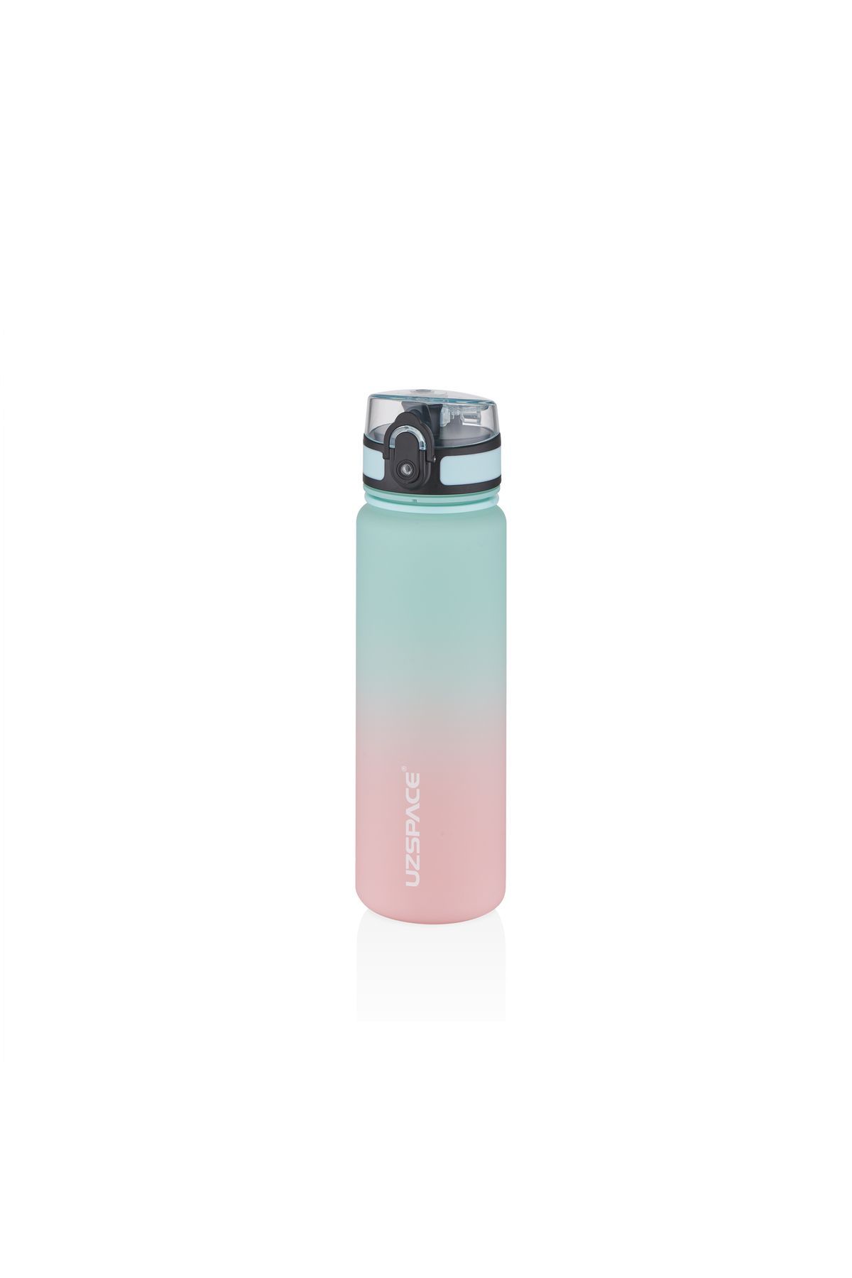 500ml Mint-pembe Çift Renk Motivasyon Matarası Softtouch Ff Collection Tritan Su Matarası