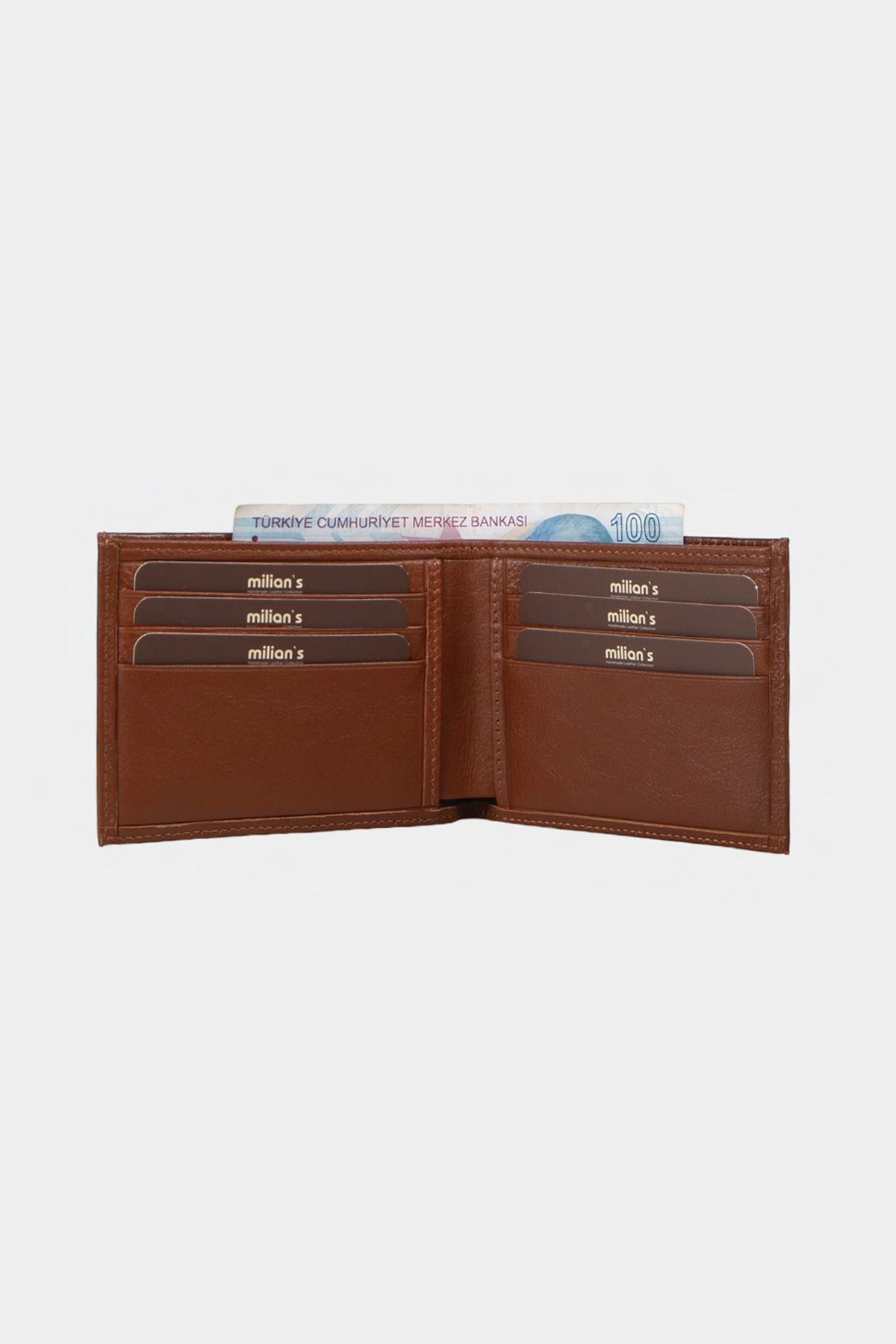 کیف پول مردانه قهوه ای Milian's | 3750 اورجینال - تصویر 4