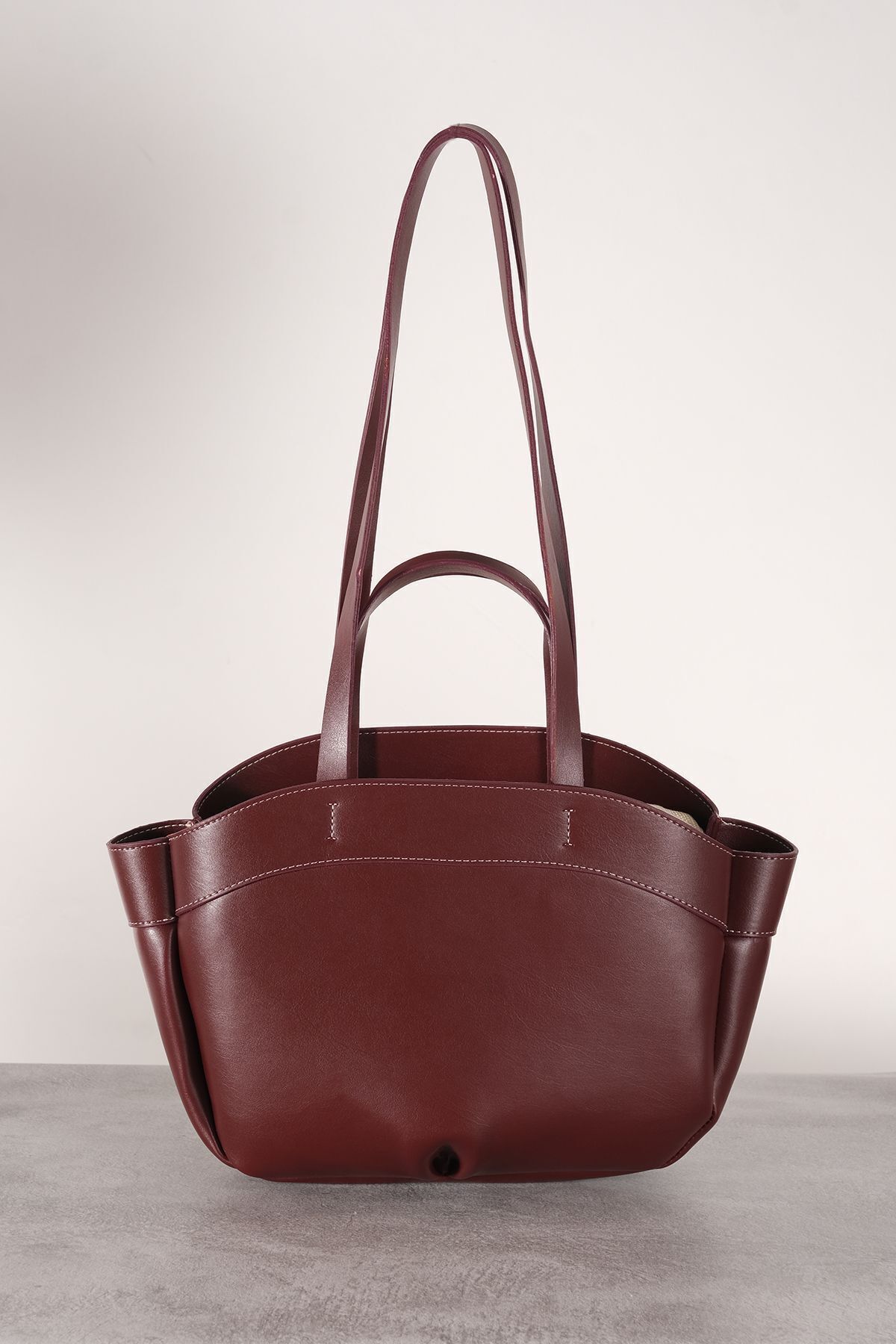 Çantacımstore-Dámská kabelka Claret Red Leather - Model 2109 6
