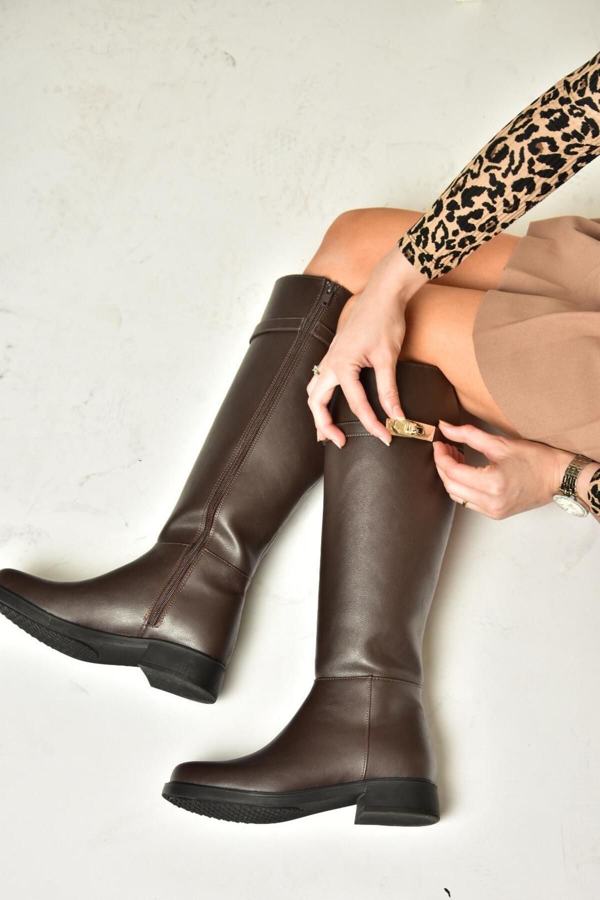 Fox Shoes-R 312225309   Braune klassische Damenstiefel 5