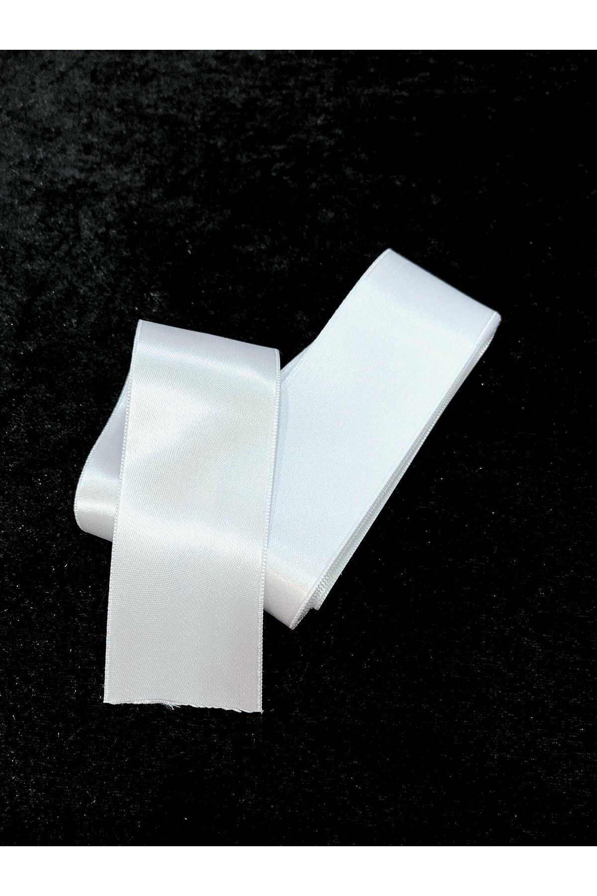yörük tuhafiye-10 Meters White Wide Satin Ribbon - 6 cm a Ball, Bundle, Flower, Decoration and Jewelry Ribbon 6