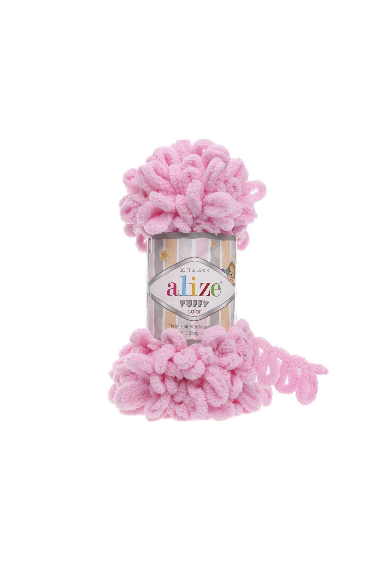 Puffy 185 Hand Knitting Yarn 1 Puffy Hand Knitted Baby Blanket Knitting Yarn 185 Pink