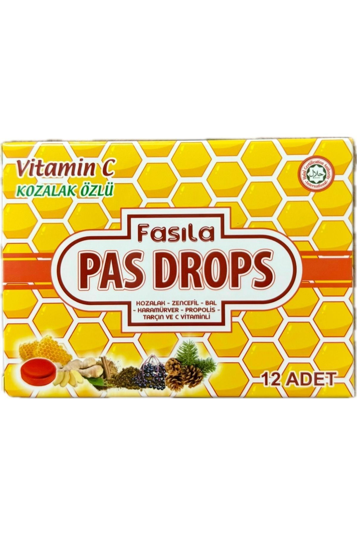 Fasıla 12'li Pastil Kozalak & C Vitamini & Karamürver