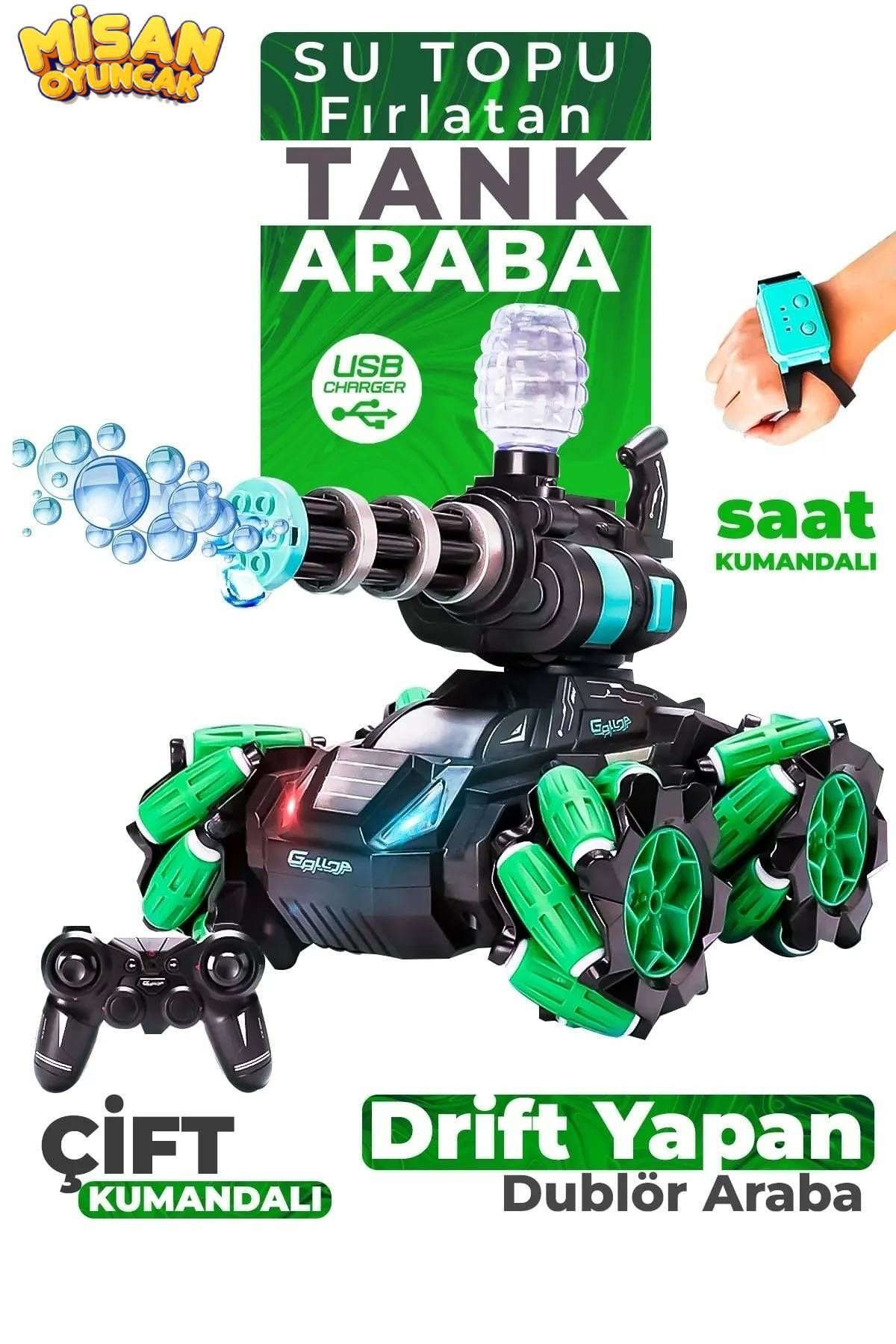 misan Drift Dublör Rc Su Bombası Atan Tank Araba