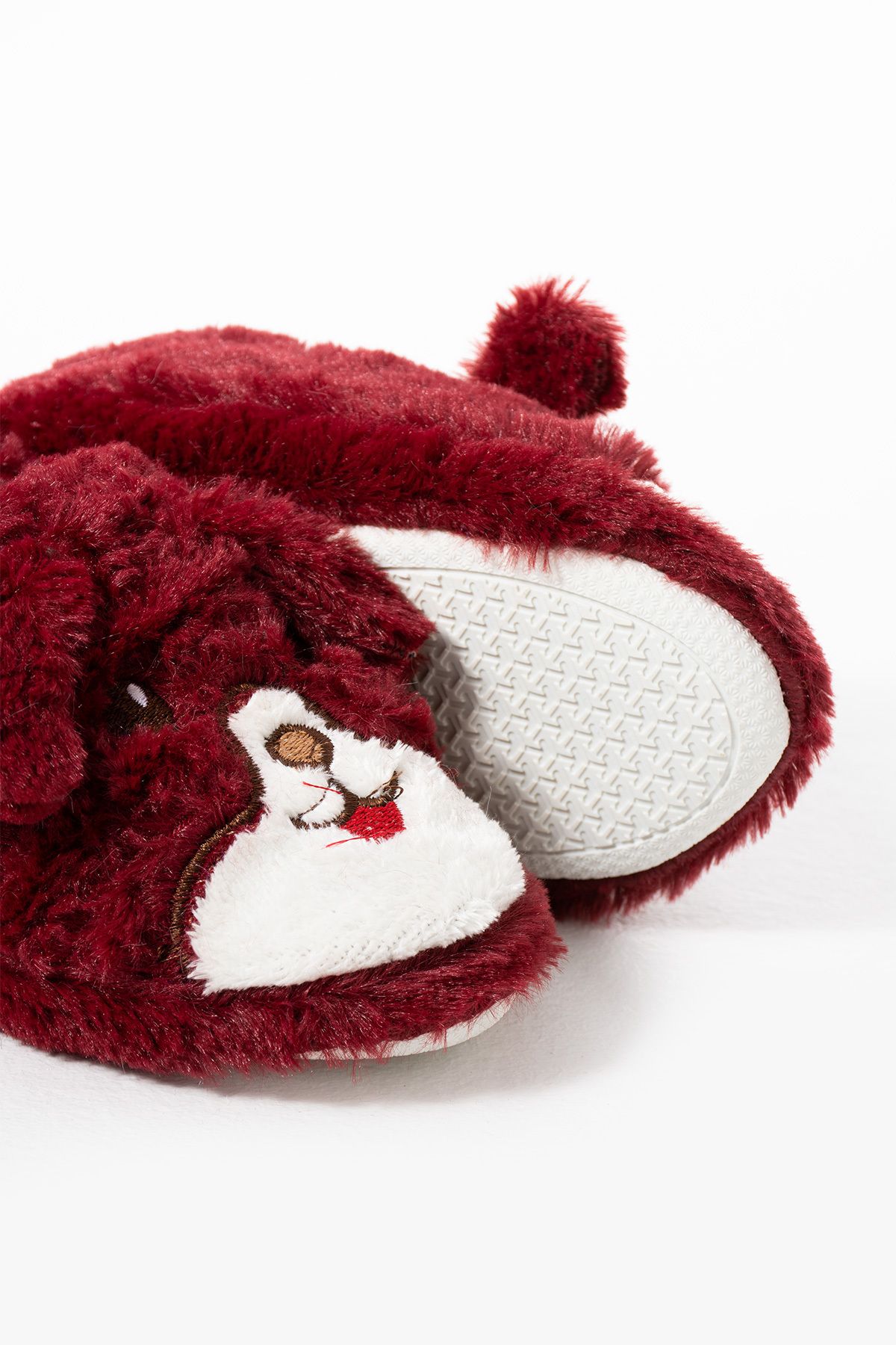 Moda Devrin-Claret Red Rabbit Figured Children's Shoes - Home and Booties 6