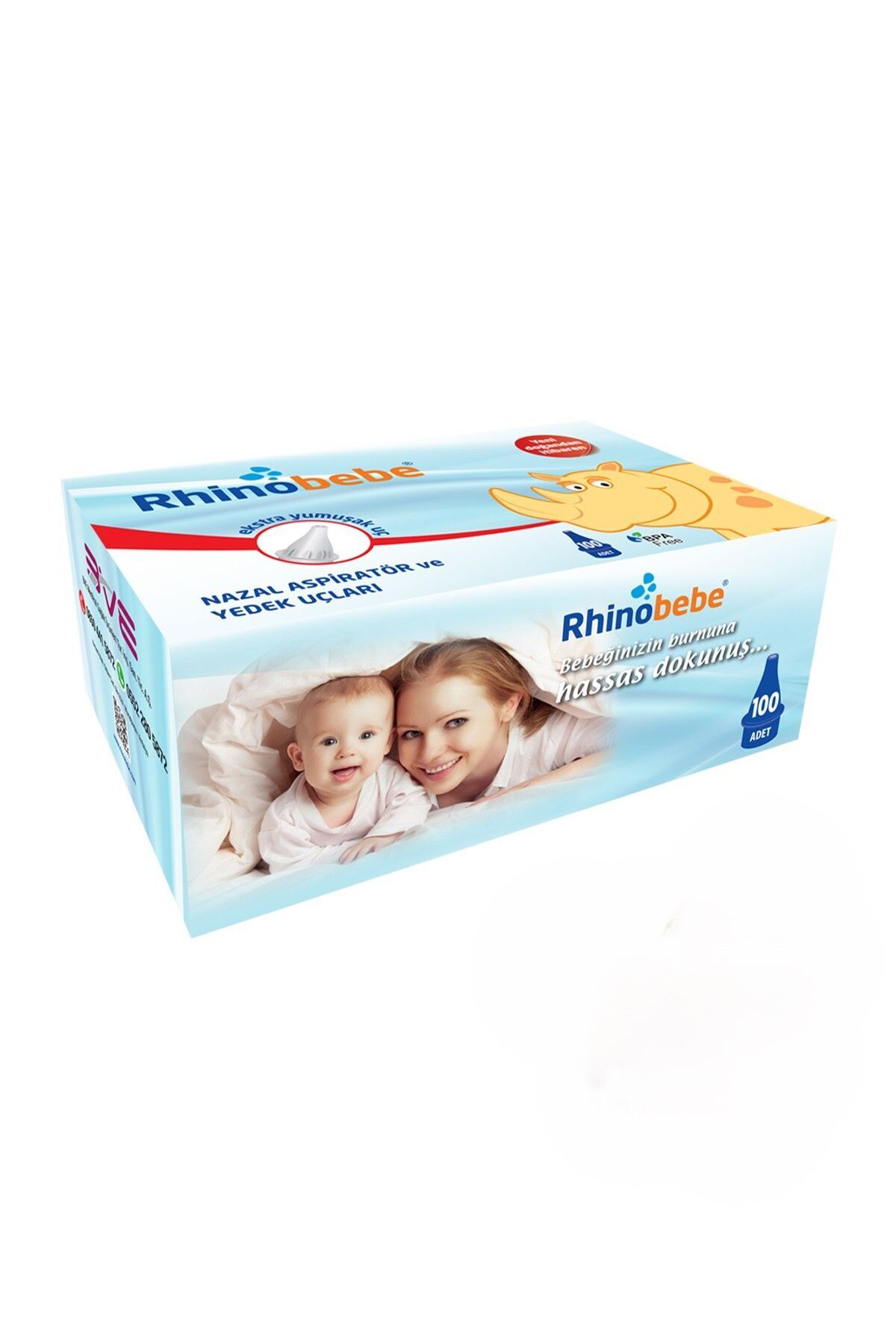 Rhinobebe Bebek Burun Aspiratörü Yedek Uç Tüm Markalar Ile Uyumlu Mega Paket (100 Adet ) Skt: 07/2029