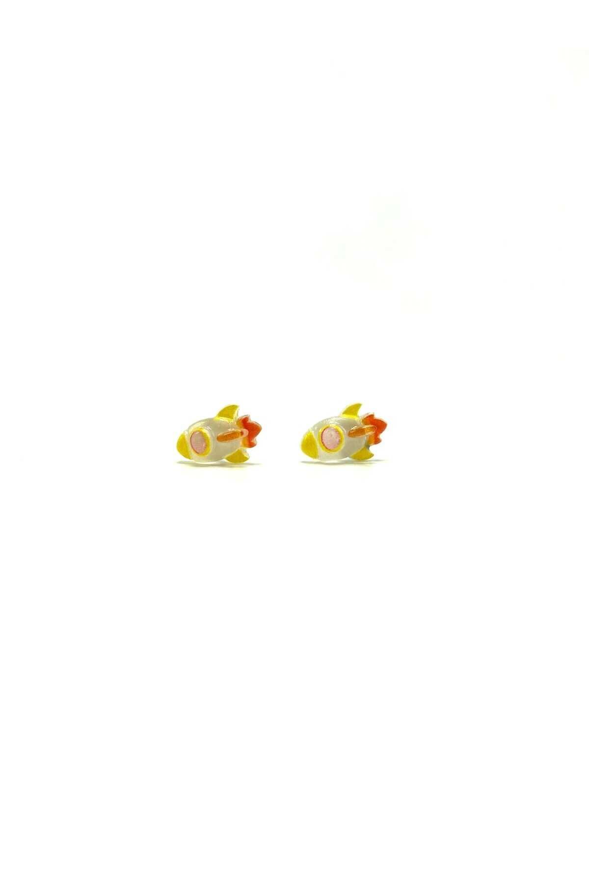 Colorful Aircraft Designed Kid Earrings