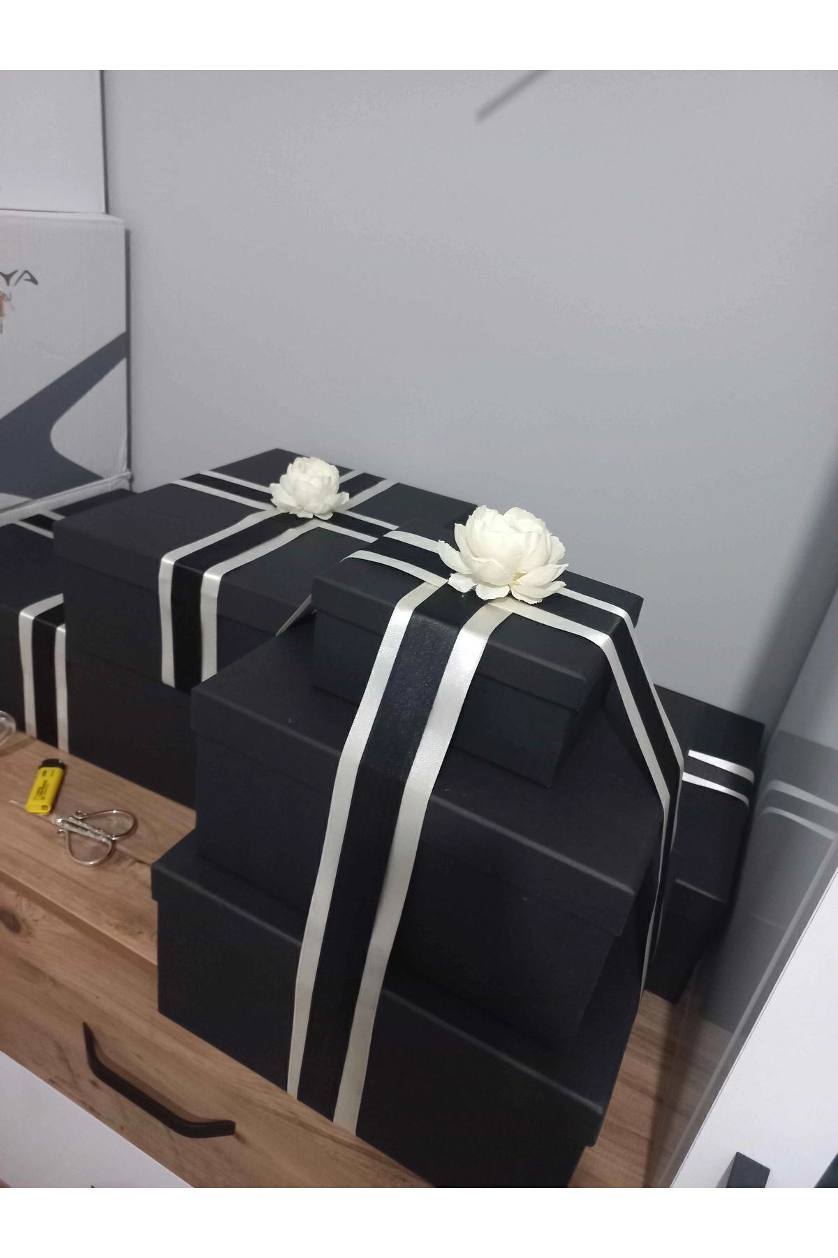 yörük tuhafiye-10 Meters White Wide Satin Ribbon - 6 cm a Ball, Bundle, Flower, Decoration and Jewelry Ribbon 8
