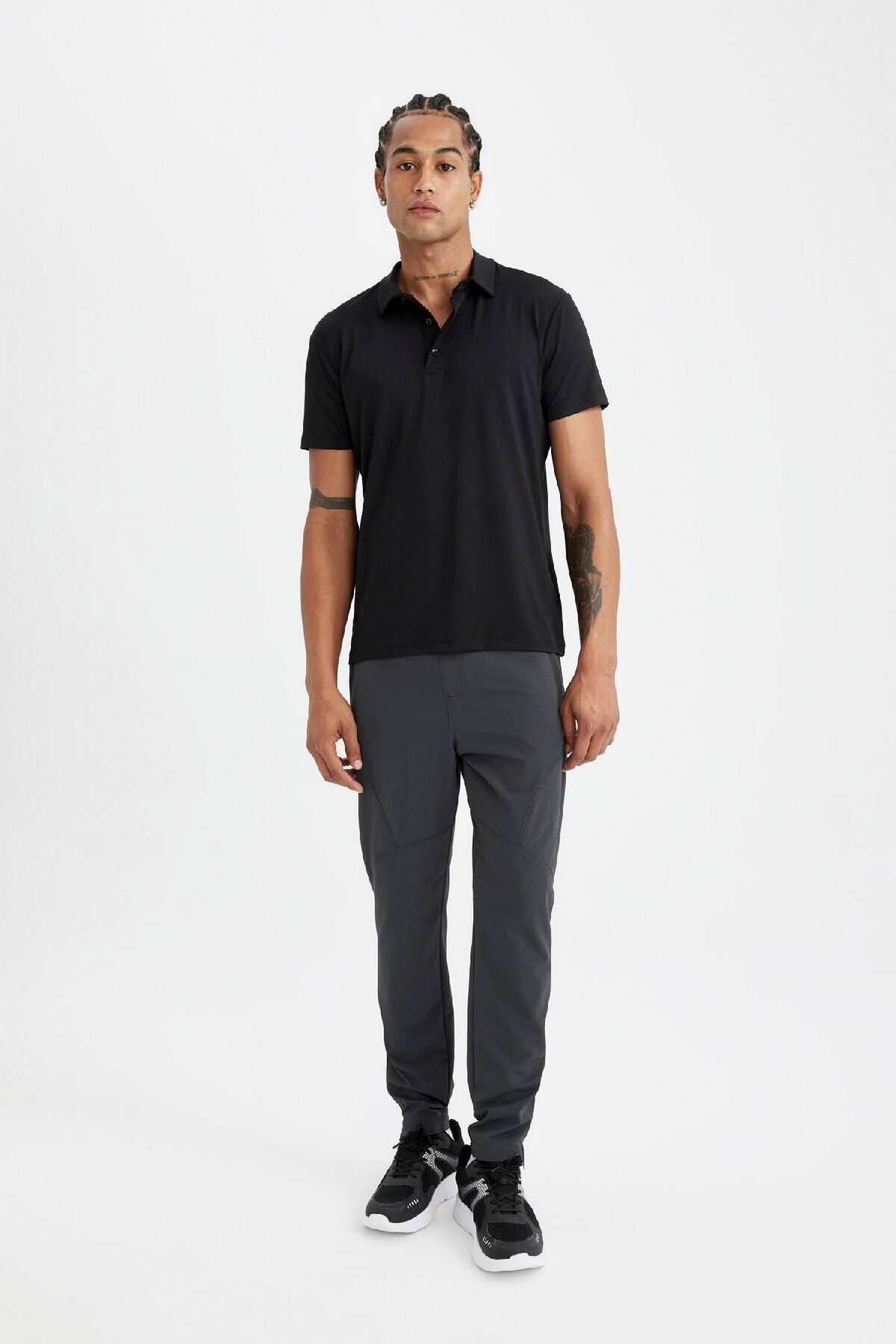 Fit Slim Fit Slim Fit دو جیب زیپ دار شلوار بافتنی C9262ax24au