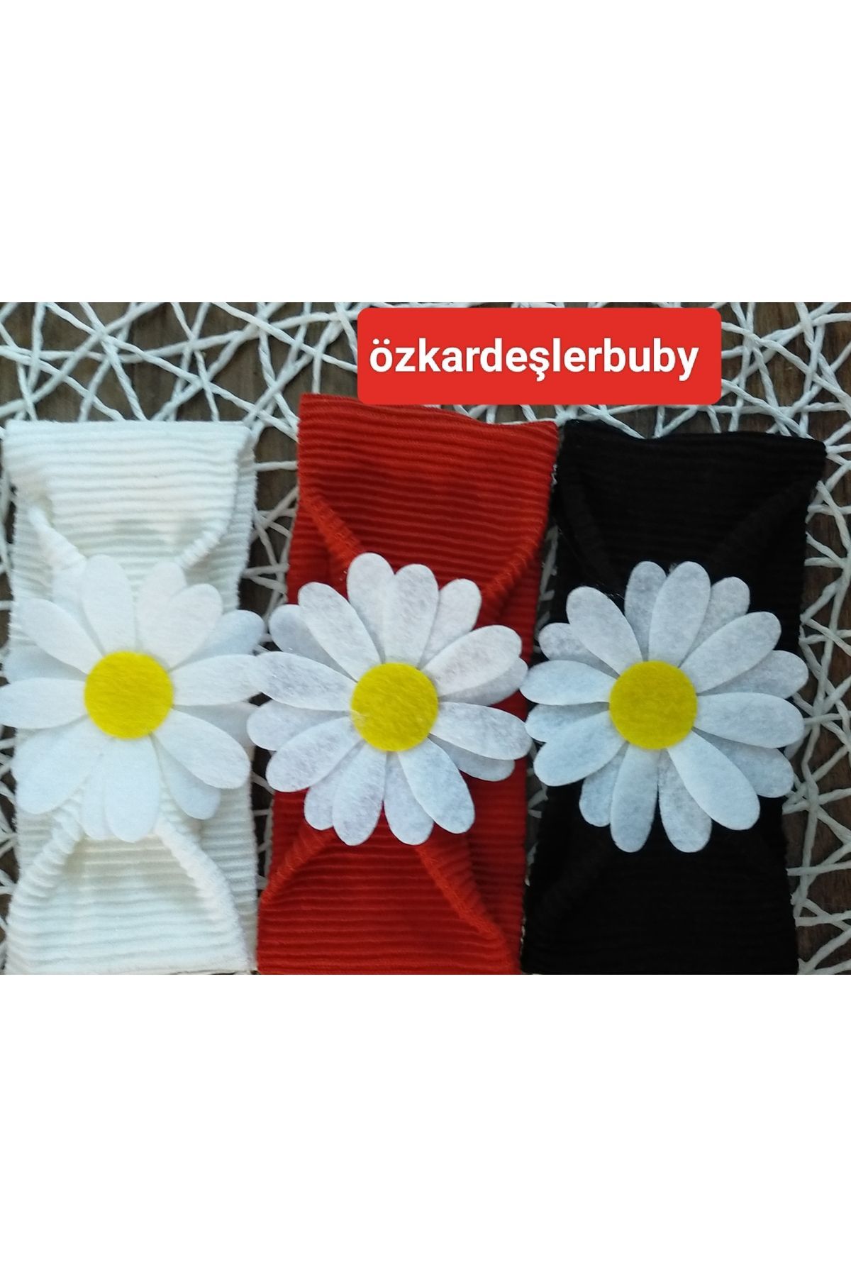 ÖZKARDEŞLER BABY Set De 3 Bandane Pentru Bebelusi Si Copii - Daisy Femeie - 5–6 years