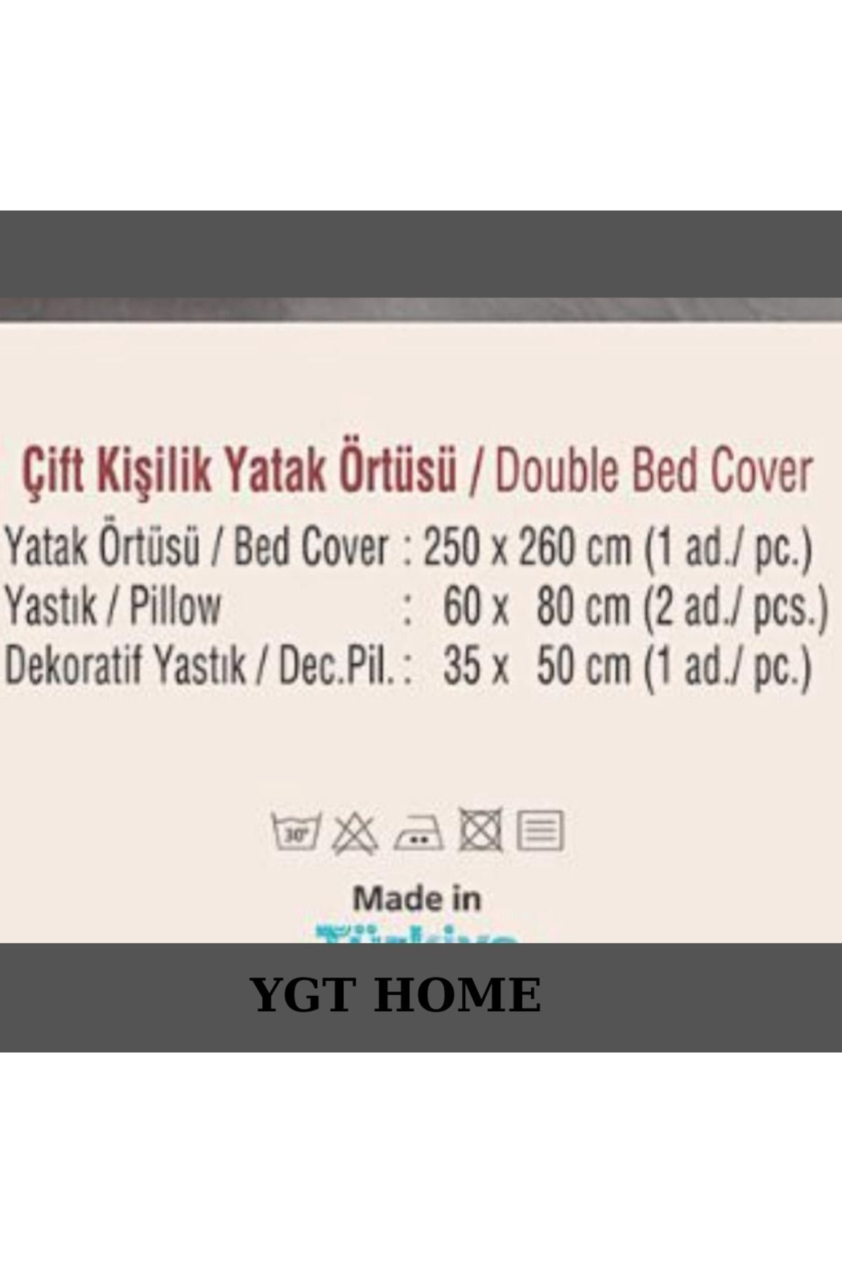 Maria Çeyizlik Çift Kişilik 4 Parça Yatak Örtüsü Takımı | 250x260 Bej 6