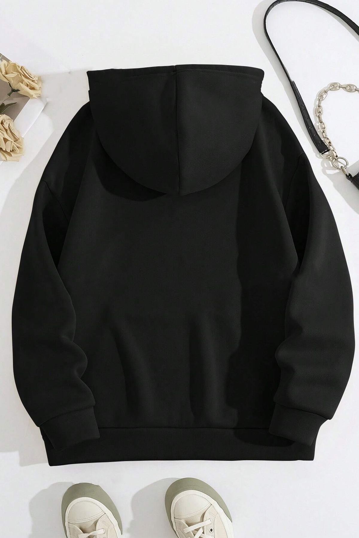 uyguntarz Meraklı Ördek Baskılı Oversize Sweatshirt görsel 2
