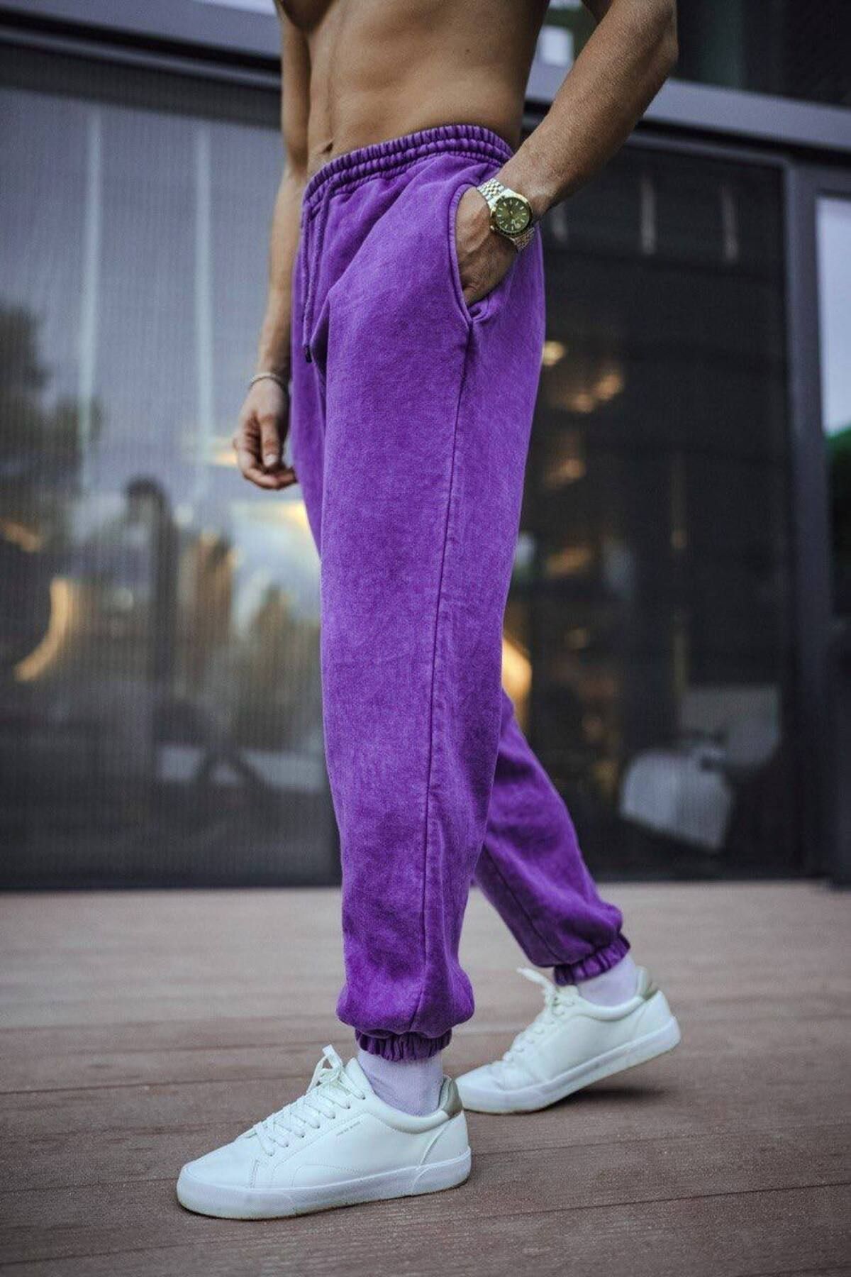 İLKCET MODA-Oversize Washed Basic Tracksuit Bottom 3