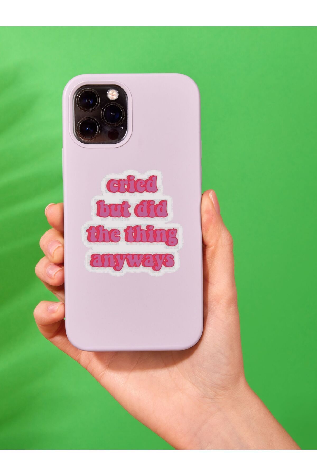 ANSHA CRAFTS-ملصق "Cried But Did The Thing Anyways" - للكمبيوتر المحمول والكمبيوتر المحمول والكمبيوتر اللوحي والهاتف 6