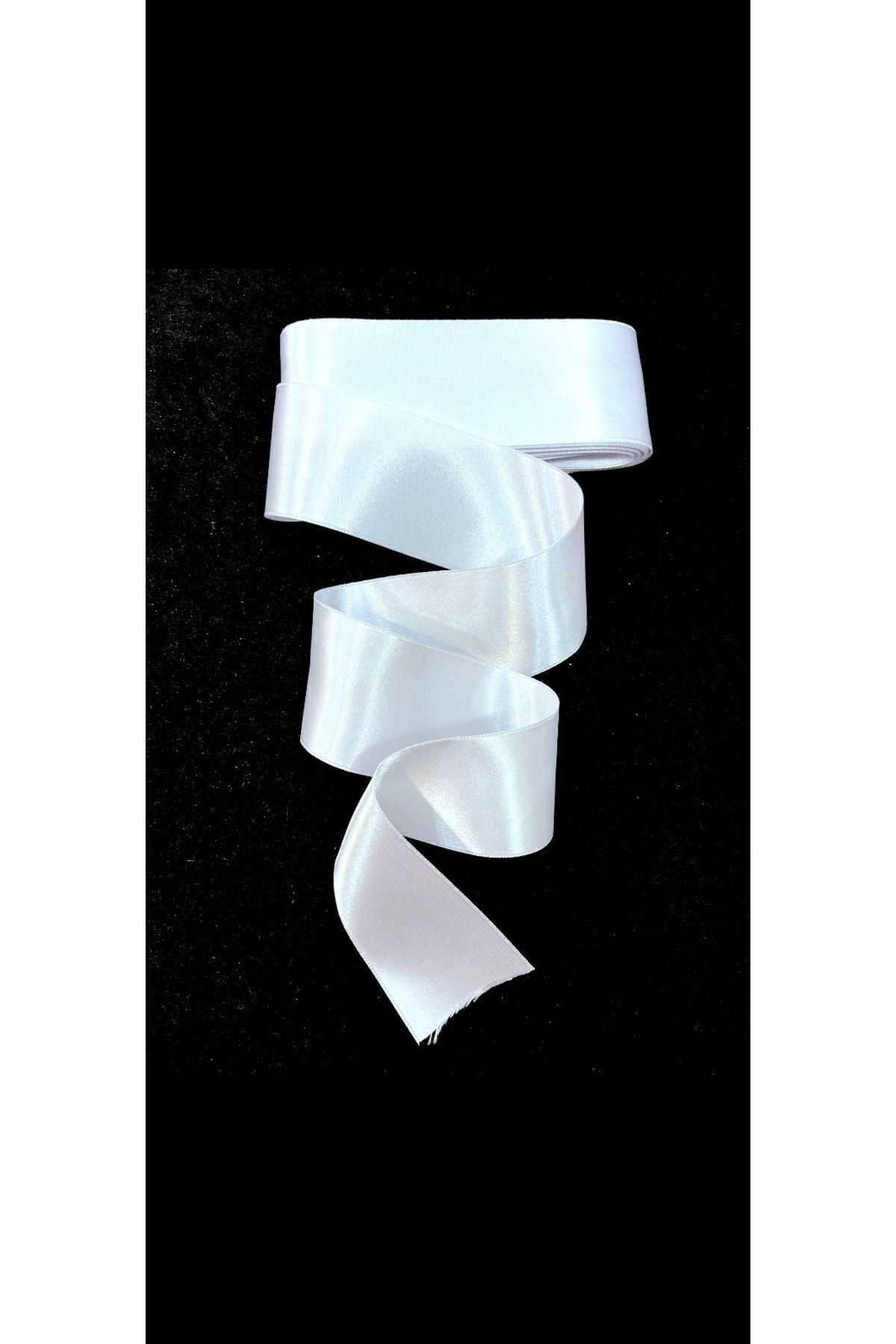 yörük tuhafiye-10 Meters White Wide Satin Ribbon - 6 cm a Ball, Bundle, Flower, Decoration and Jewelry Ribbon 2