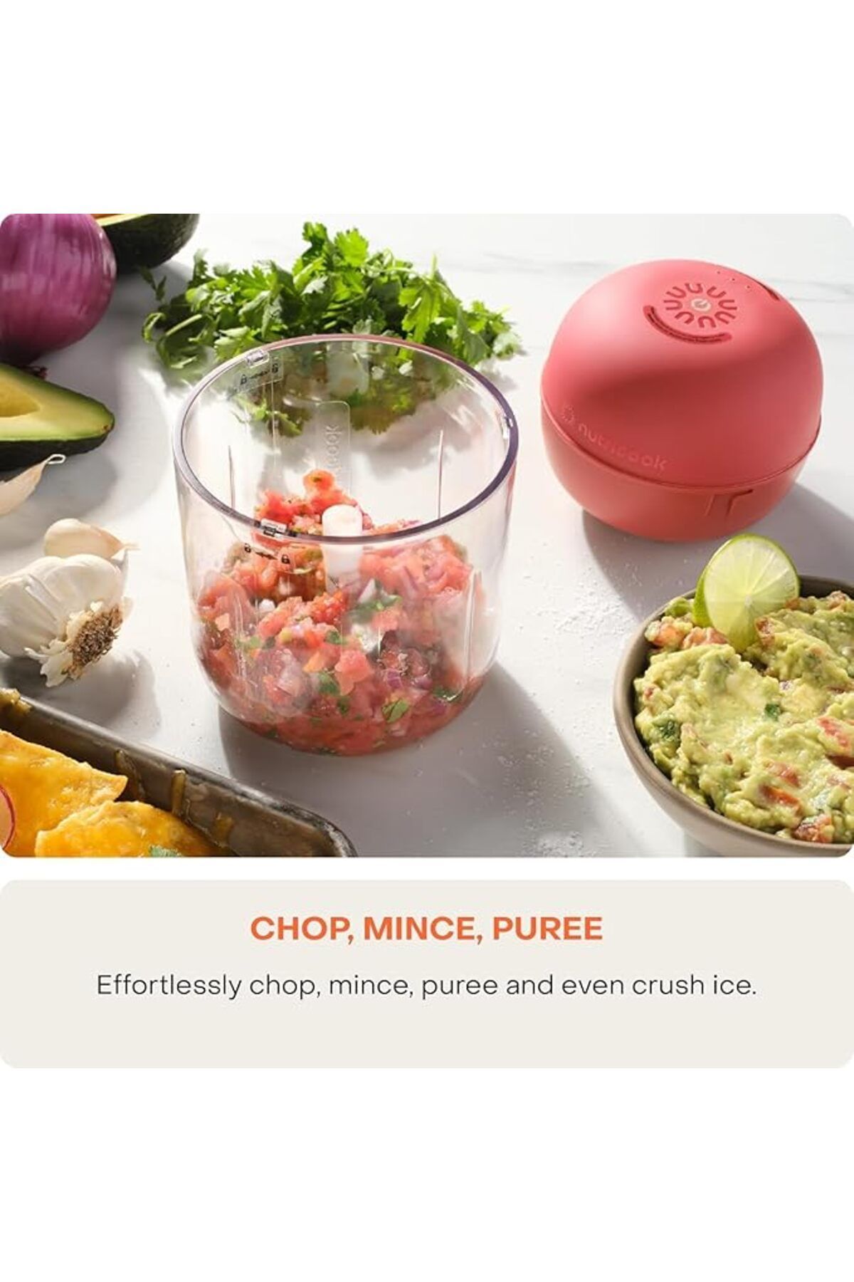 Nutricook-Choppi Cordless Rechargeable Chopper 500mL CH600 -  Red 3