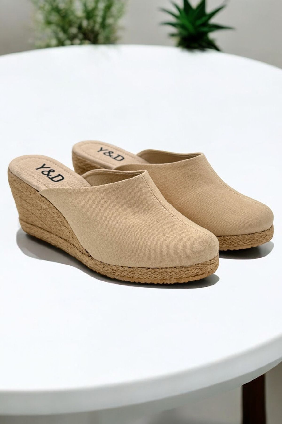 صندل زنانه بژ Y&D Shoes | YD008 اورجینال - تصویر 4