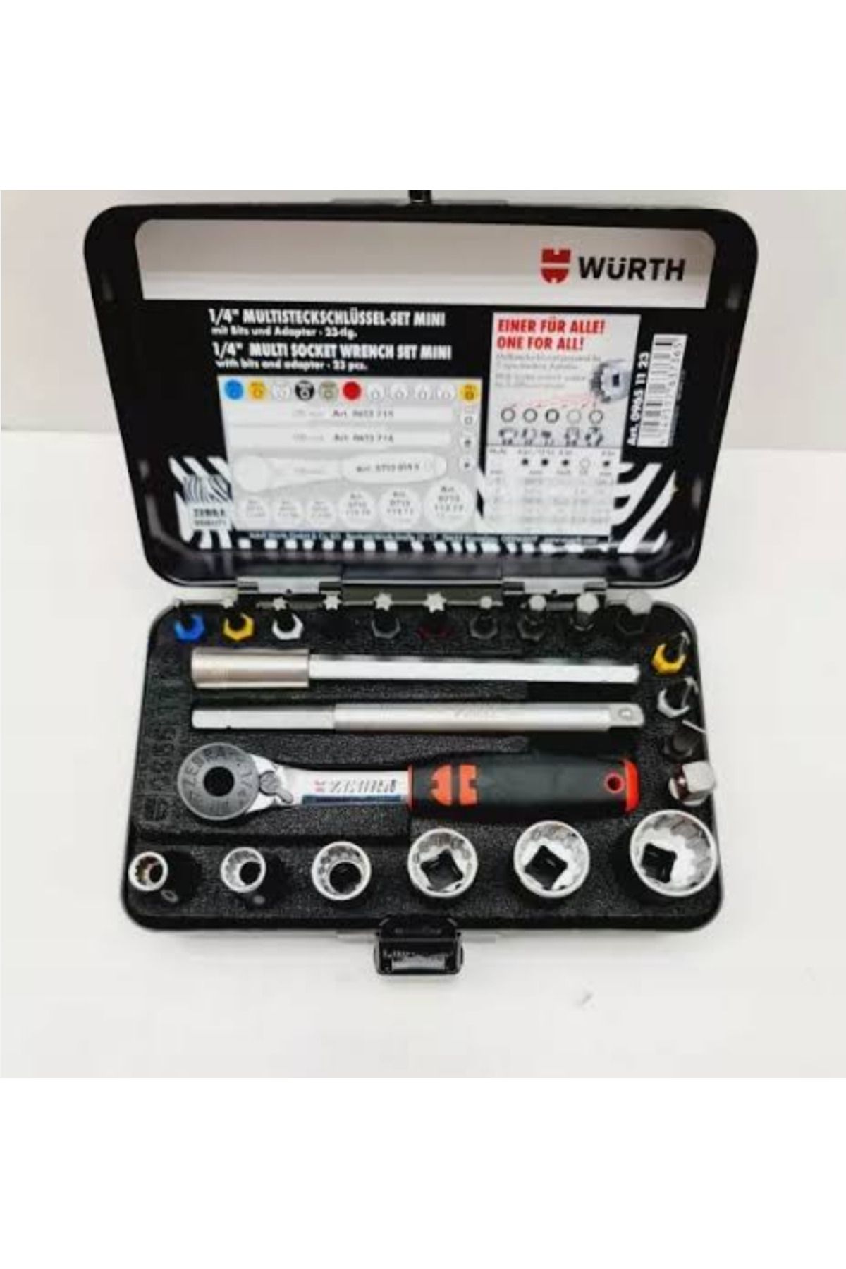 Würth Multi Mini Cıccırlı Lokma Seti 1/4 İnç Bits Uç Seti 23 Parça