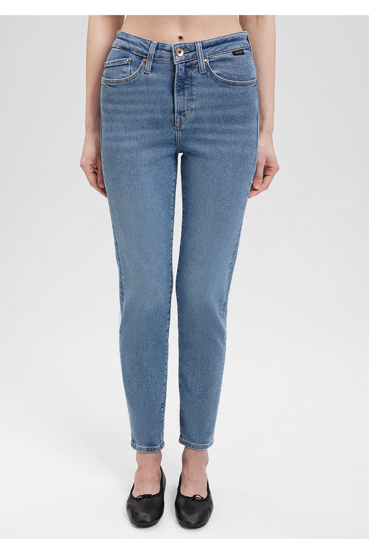 Cindy Gold Shape Gölgeli Indigo Si Jean Pantolon 100277-33555