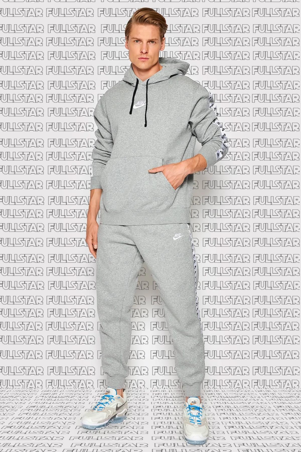 Nike Club Fleece Zeus Tape Graphics Track Suit Kapu onlu ardonlu E ofman Tak m Gri Fiyat Yorumlar Trendyol