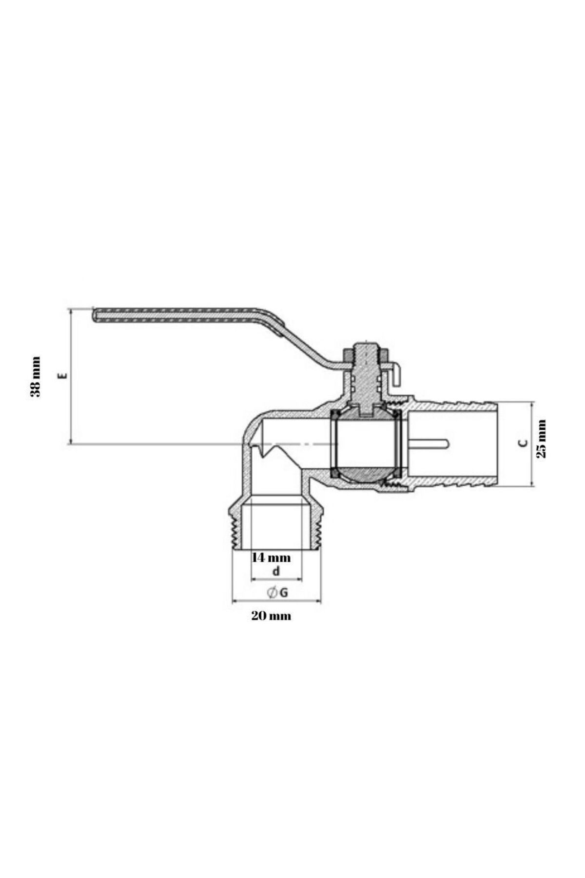 Küresel Bas Musluk 3/4'' 2