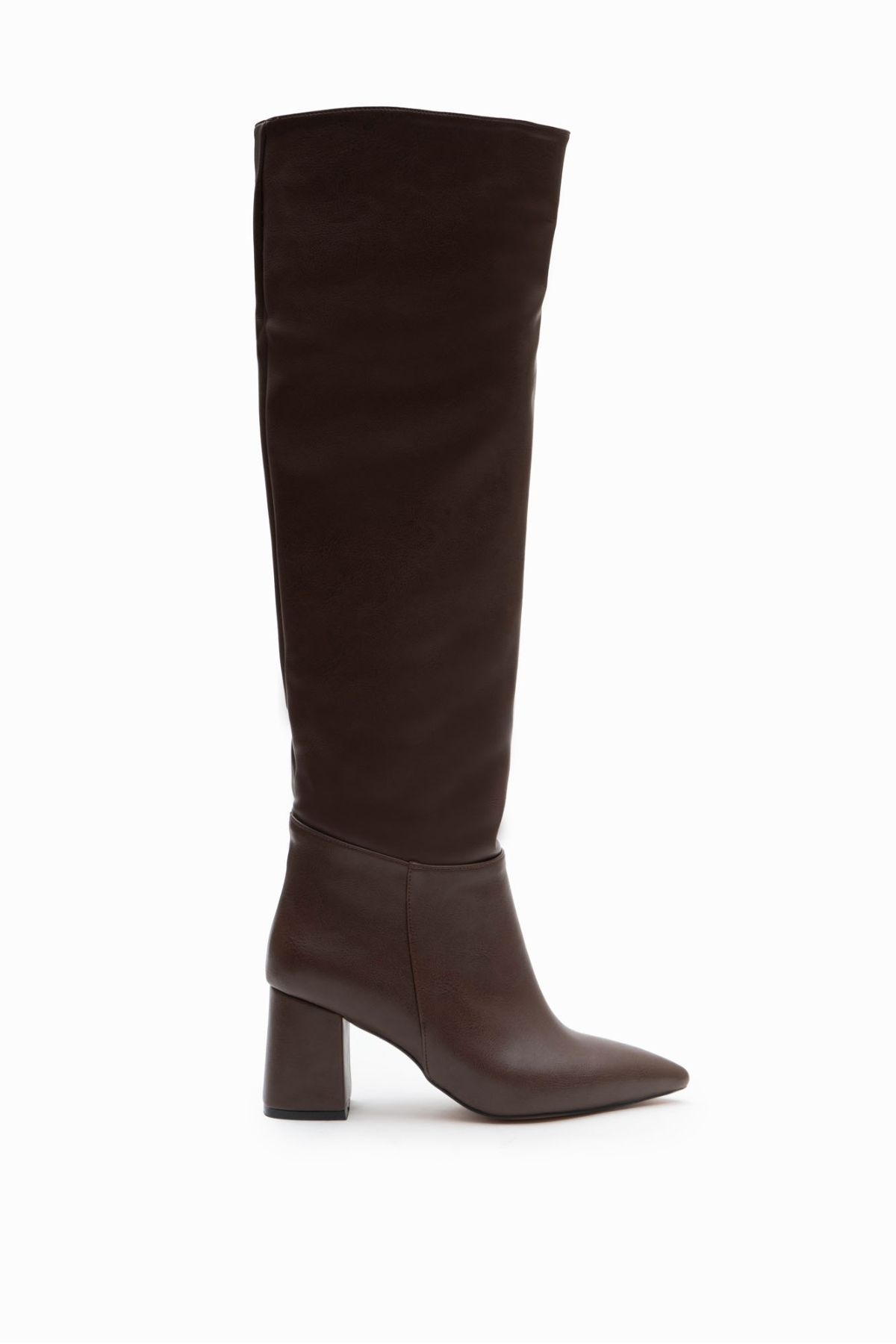 NİŞANTAŞI SHOES-Berny Brown Matte Pointed Toe Damen-Stiefel mit Absatz 3