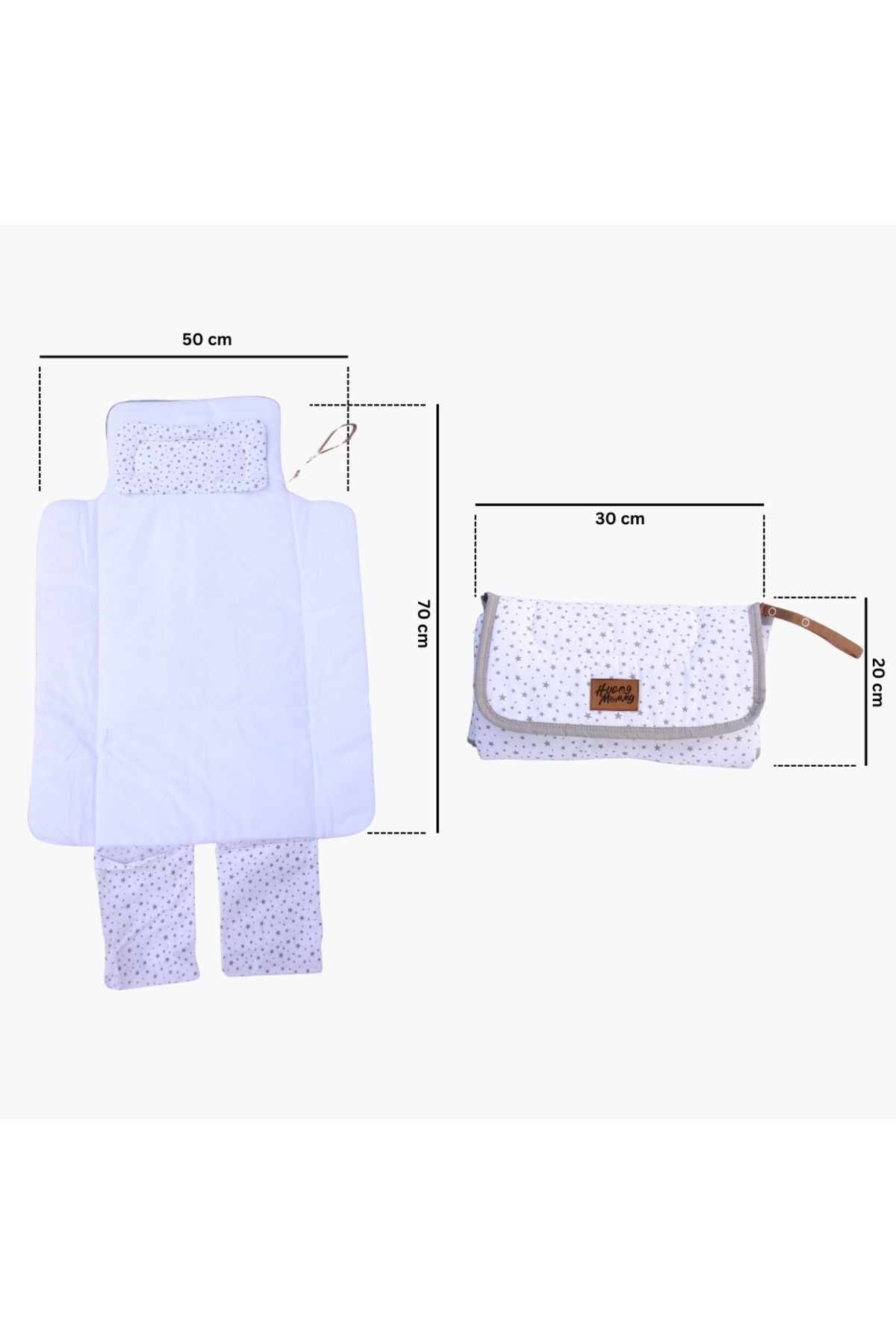 Huggy Mommy Bebek Alt Açma Örtüsü Alt Açma Minderi Su Geçirmez Alezli Hafif Pratik Bakım Örtüsü Alt Açma Bezi fotoğrafı 4 (önizleme)