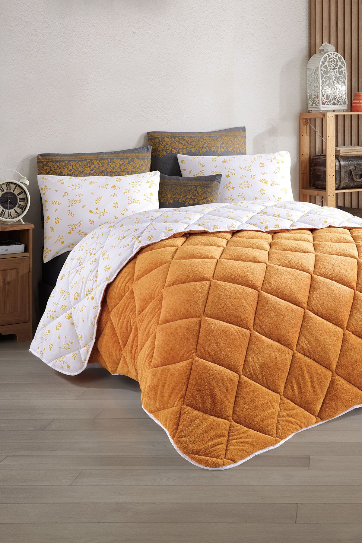 Otelonia-Single Wellsoft Duvet Sleeping Set with Double Sided Elastic Sheets and 2 Pillowcases 4 Piece Set 4