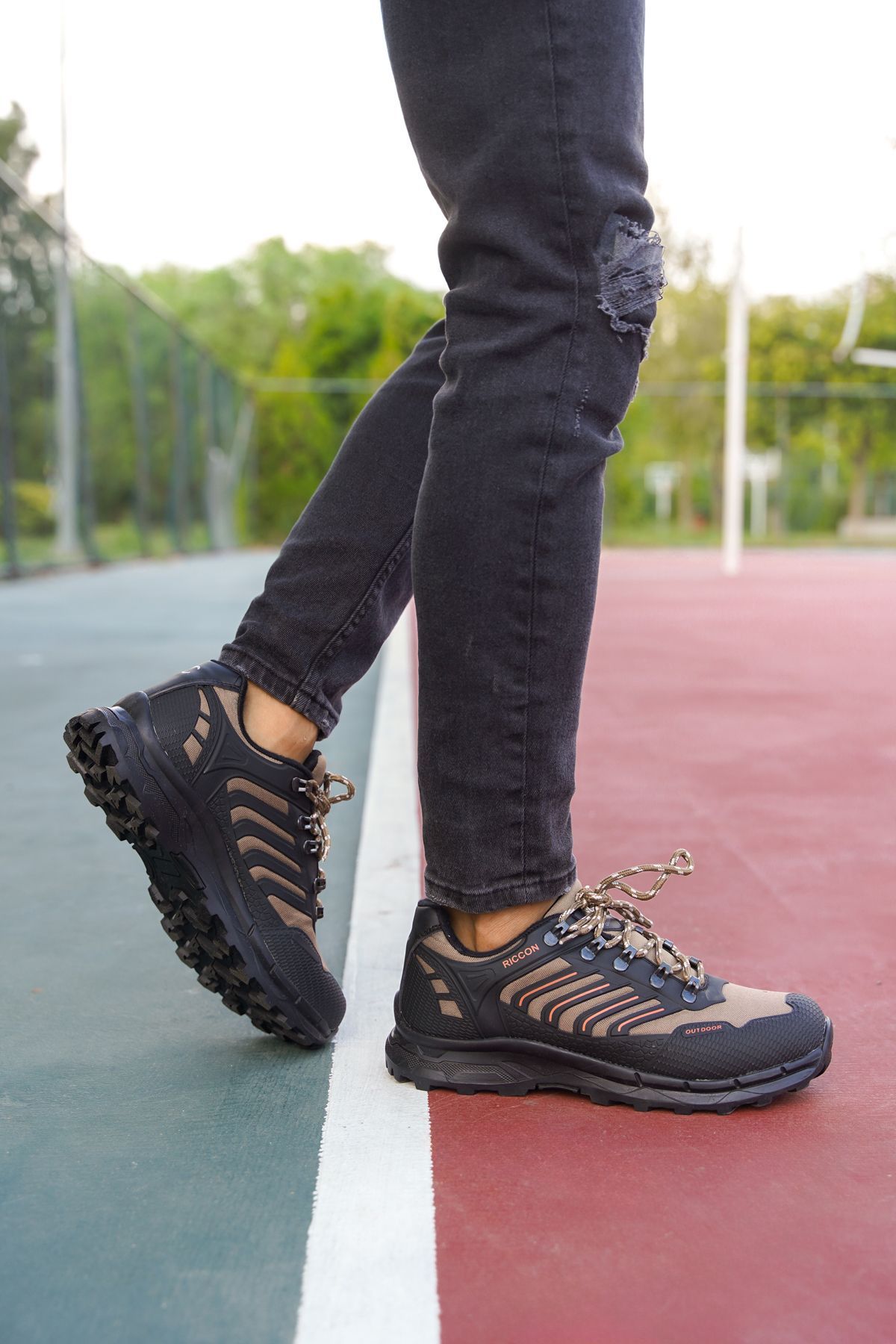Riccon-Sandfarbene Unisex-Trekkingschuhe aus 3D-Gummi00128060 4