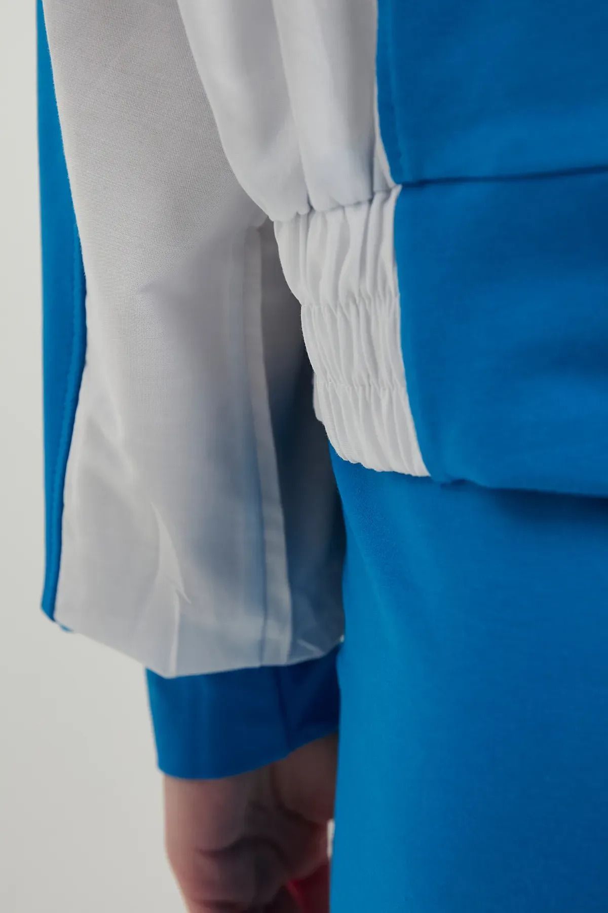 Hiccup-Color Block Stand Collar Buttoned Sweatshirt 5